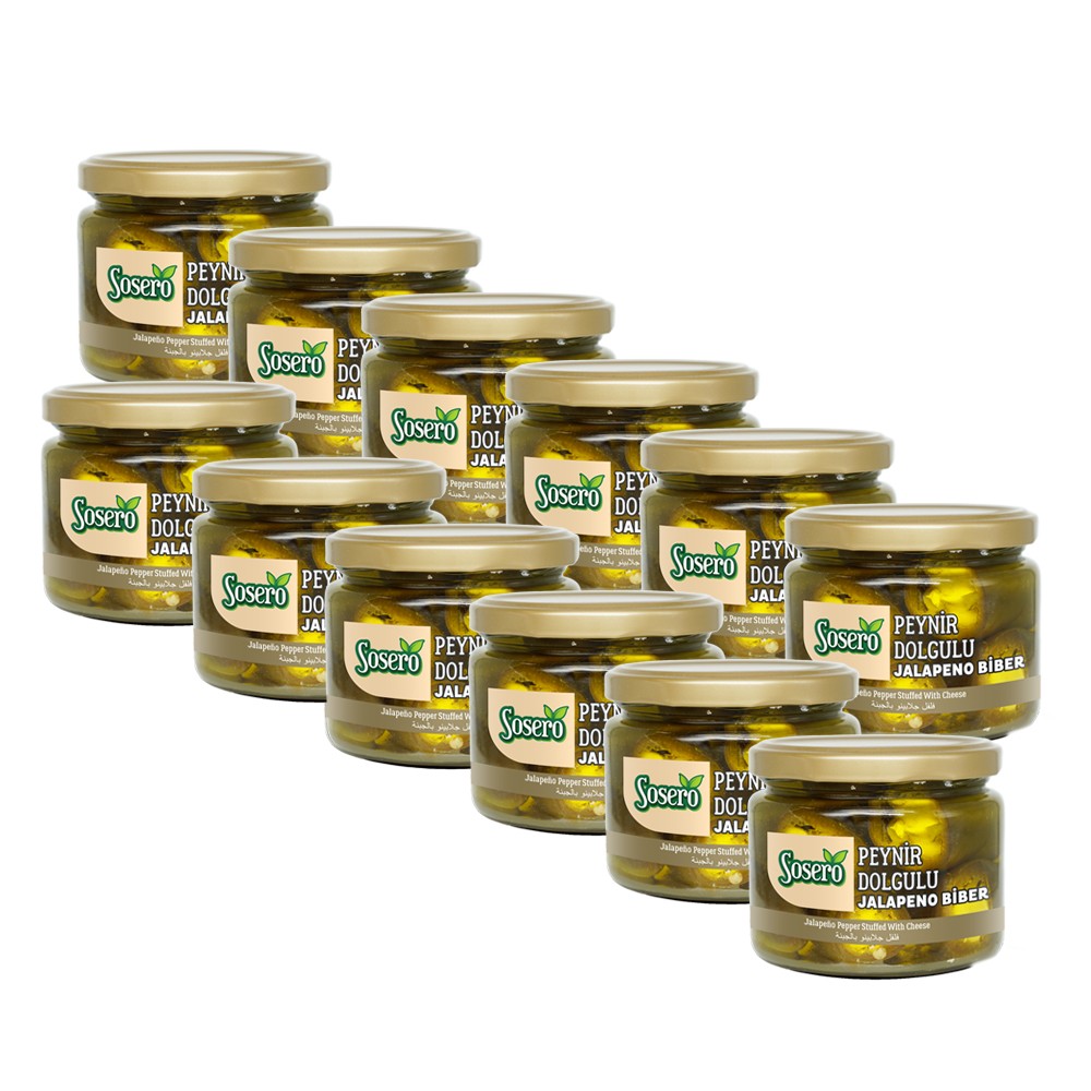 Sosero Peynir Dolgulu Jalapeno Biber 290 gr x 12