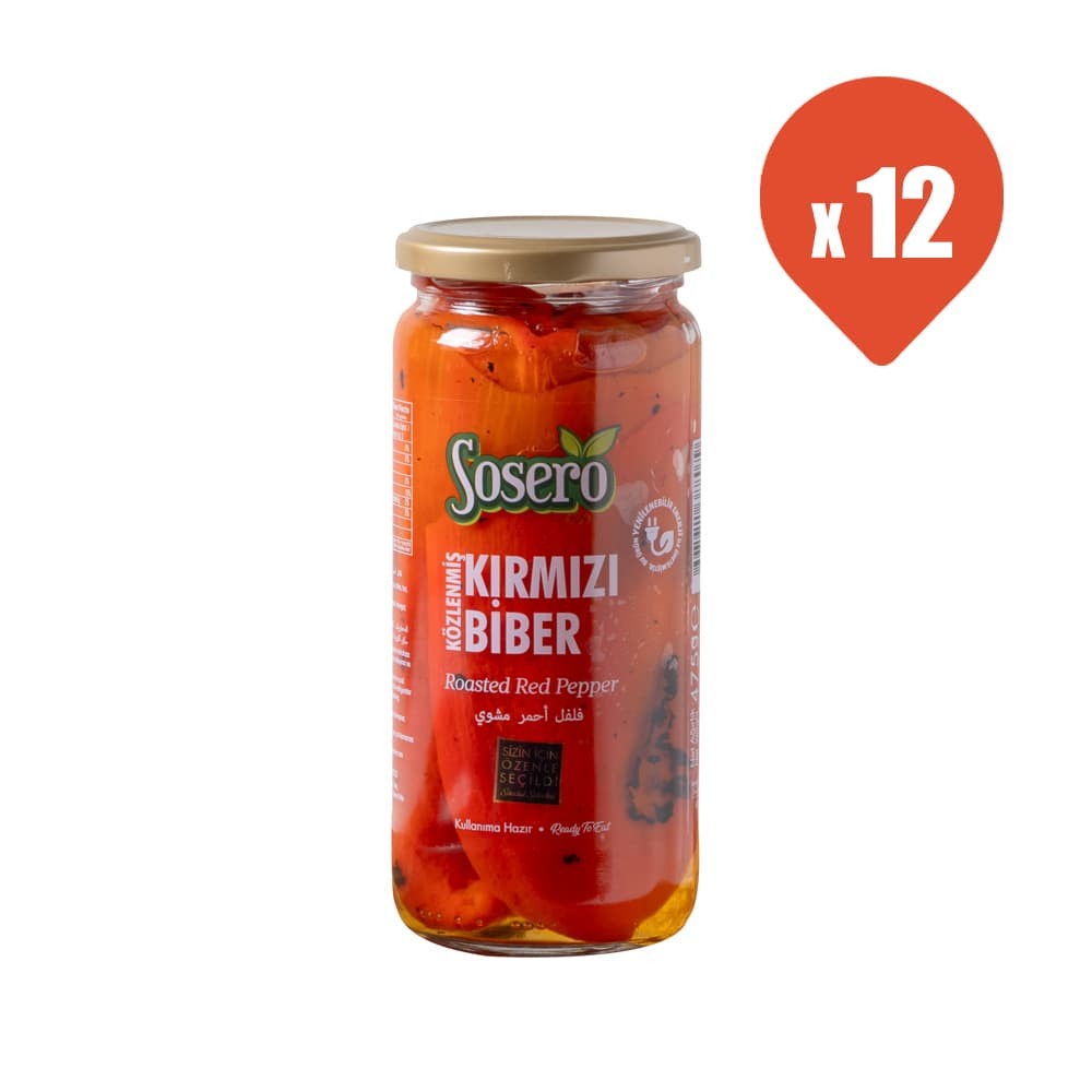 Sosero Közlenmiş Kırmızı Biber 475 gr x 12