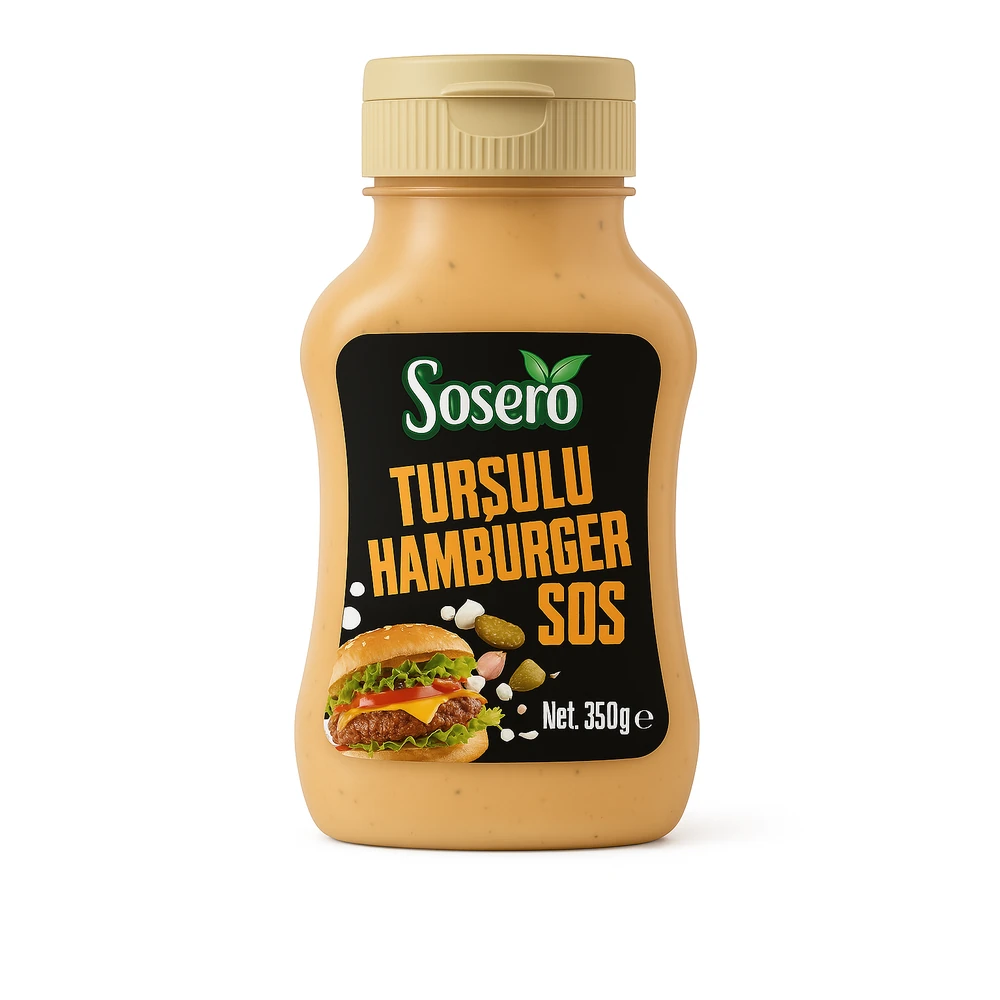 Sosero Ranch Sos 330 gr & Sarımsaklı Mayonez 330 gr & İsotlu Acı Sos 330 gr & Turşulu Burger Sos 350 gr & Haydari Sos 330 gr