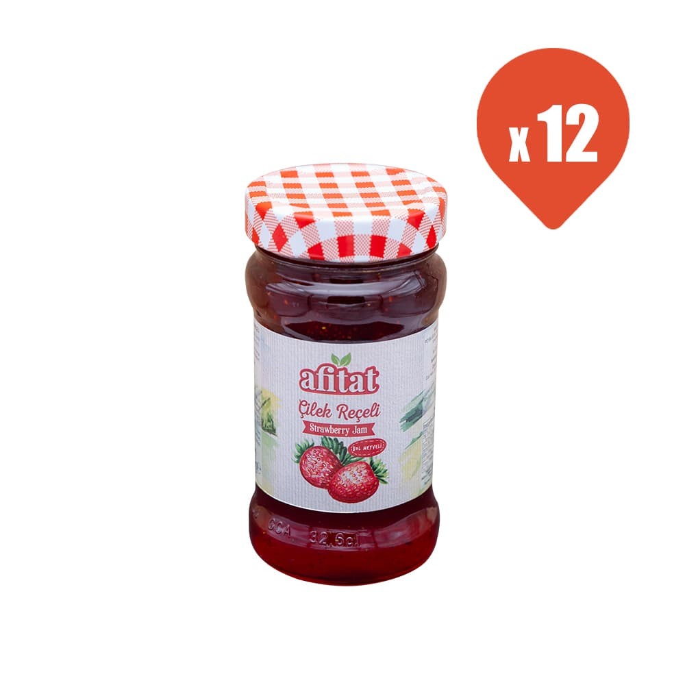 Afitat Çilek Reçeli 380 gr x 12