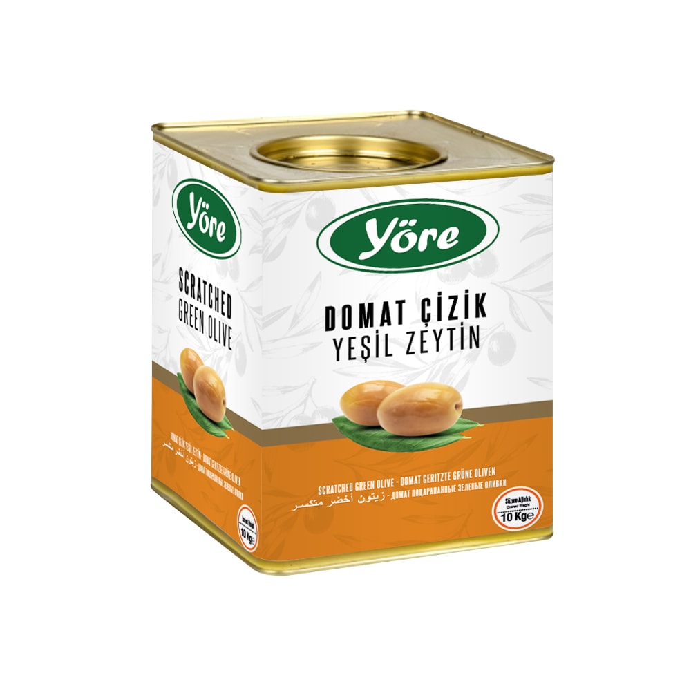 Yöre Domat Çizik Şampiyon Yeşil Zeytin 10 kg Teneke (121-140)