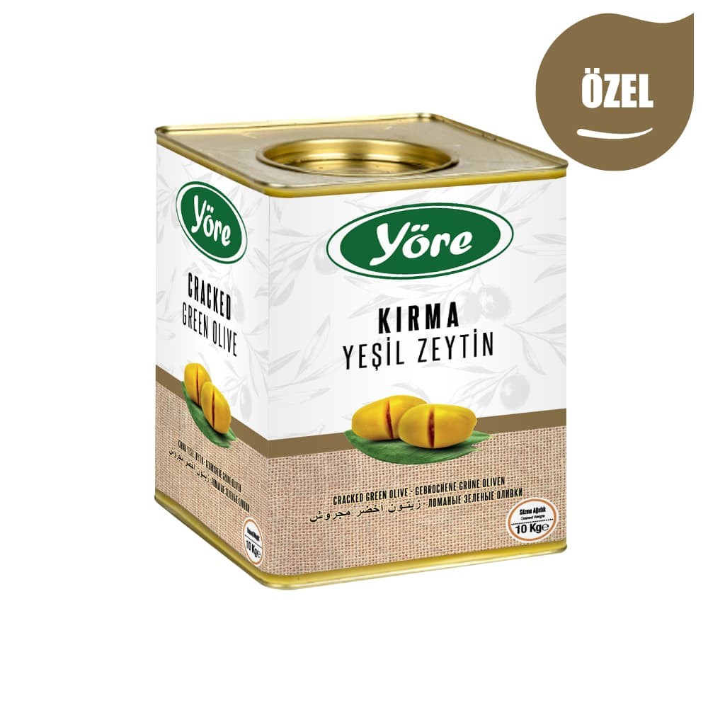 Yöre Gemlik Köy Kırma Özel Yeşil Zeytin  10 kg