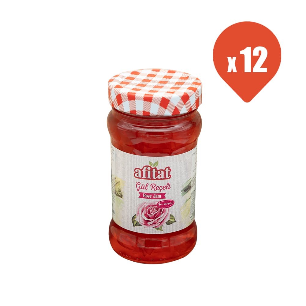 Afitat Gül Reçeli 380 gr x 12