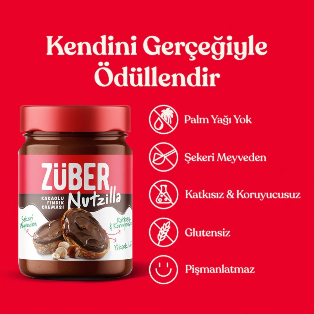 Züber Nutzilla Kakaolu Fındık Kreması 315 gr x 6