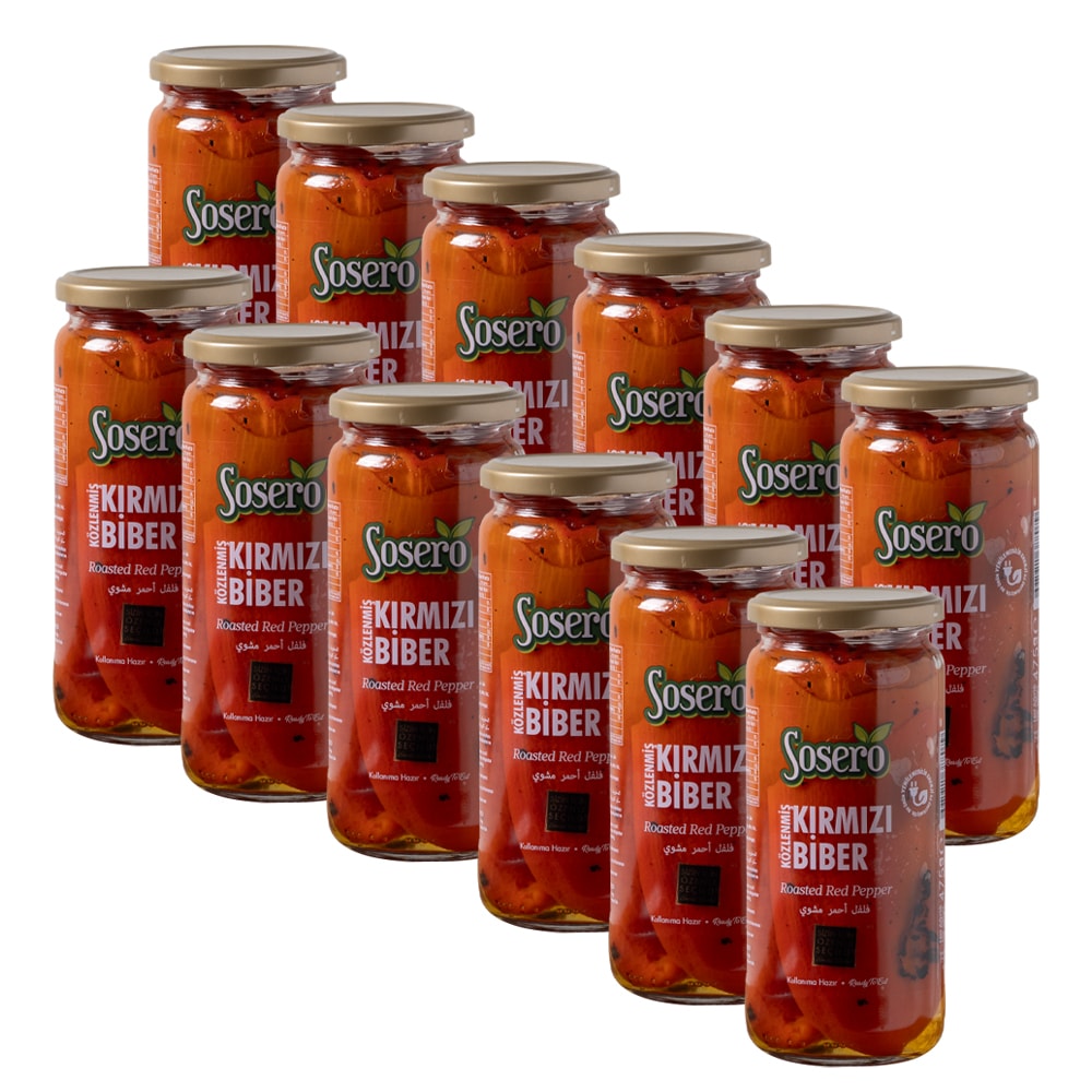 Sosero Közlenmiş Kırmızı Biber 475 gr x 12