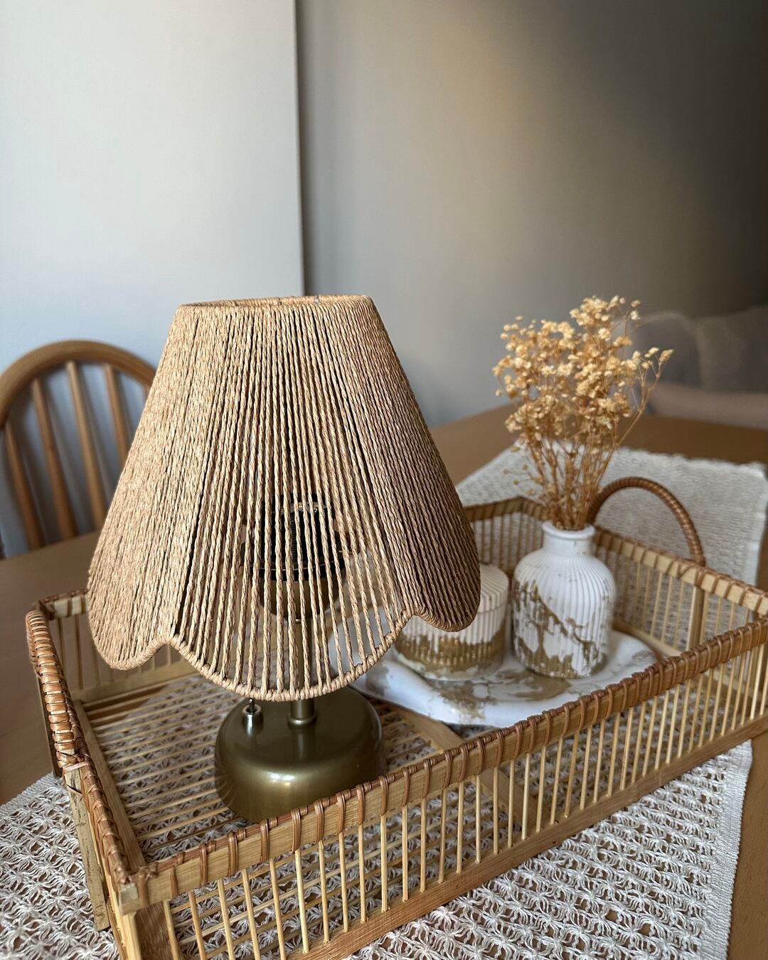 ROSALİNDA MODELİ - RETRO TARZDA PİLLİ MASA LAMBASI | METAL GÖVDE | LED GÜN IŞIĞI AYDINLATMA - Kahverengi