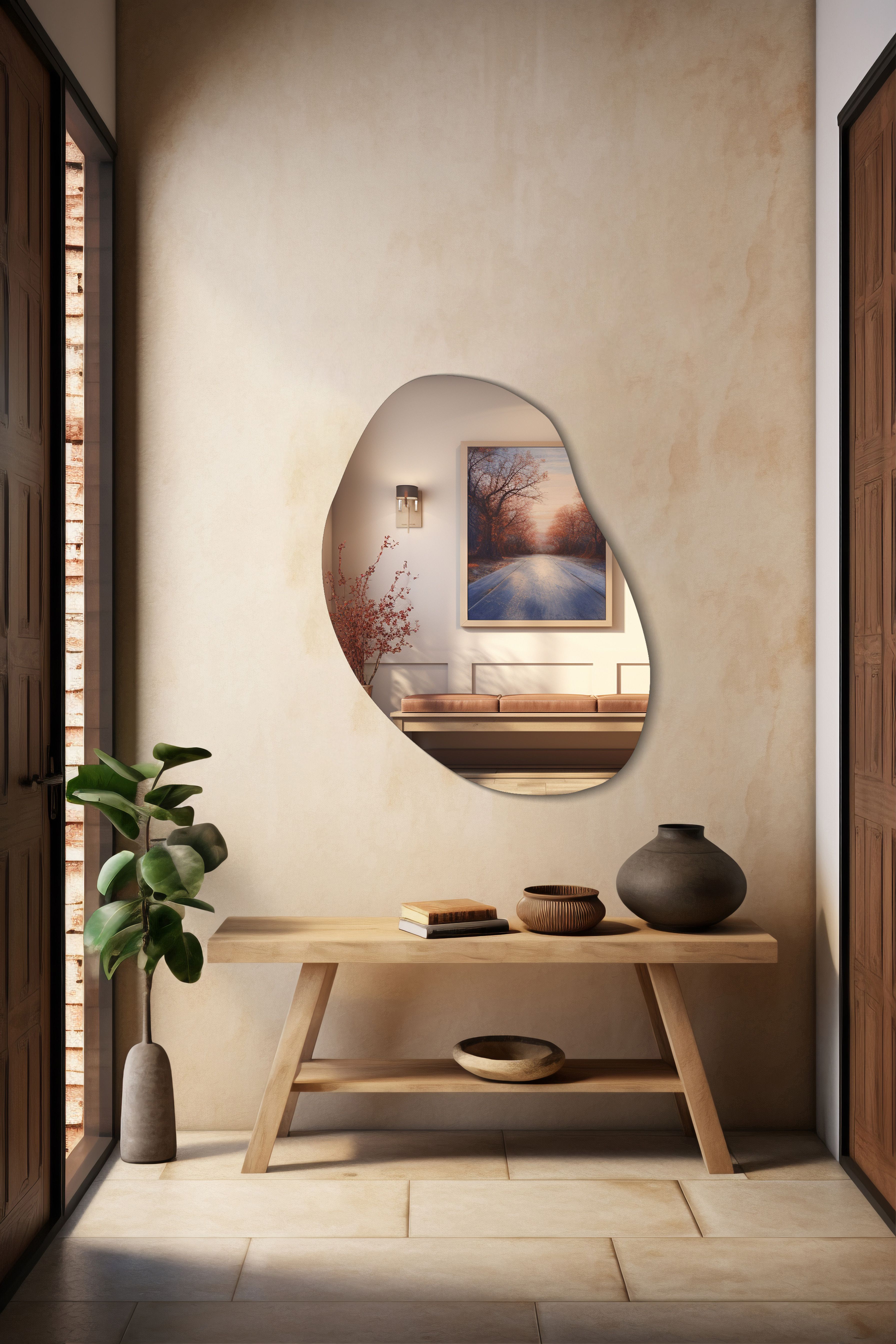 Decorative Bean Mirror