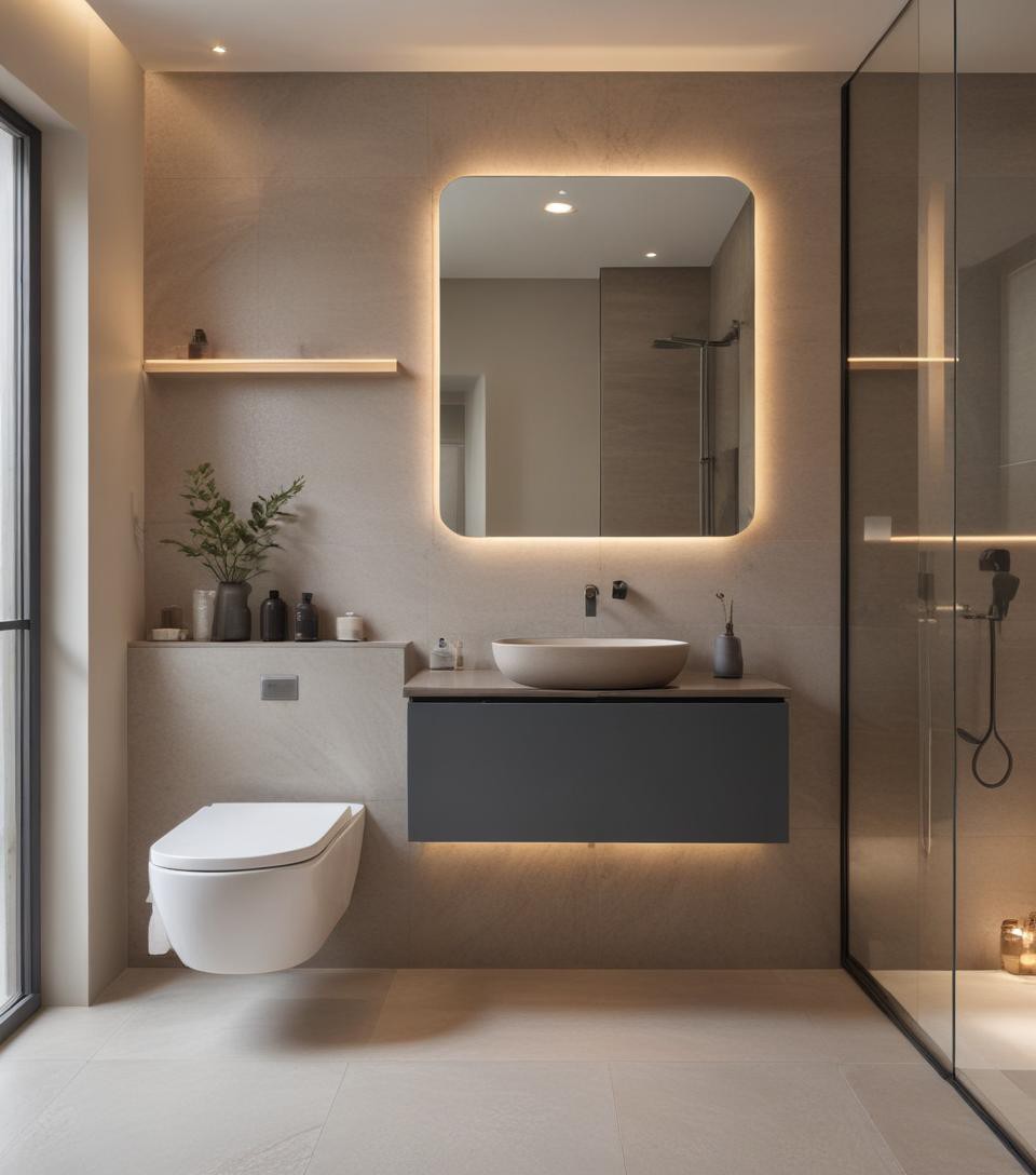 MirrorDecorArt - Led Aydınlatmalı Yeni Trend Banyo Aynası, Banyo Dekoru, Premium Kalite Aynalar