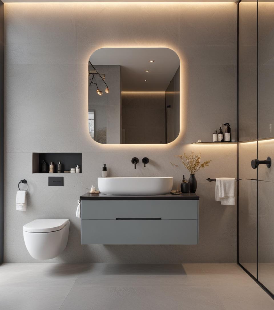 MirrorDecorArt - Led Aydınlatmalı Yeni Trend Banyo Aynası, Banyo Dekoru, Premium Kalite Aynalar