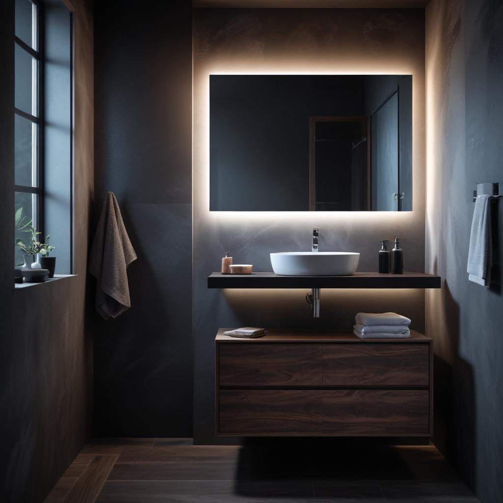 MirrorDecorArt - Gün ışığı Led Aydınlatmalı Dikdörtgen Banyo Aynası, Led Işıklı Lavabo Aynası, Tuvalet Aynası