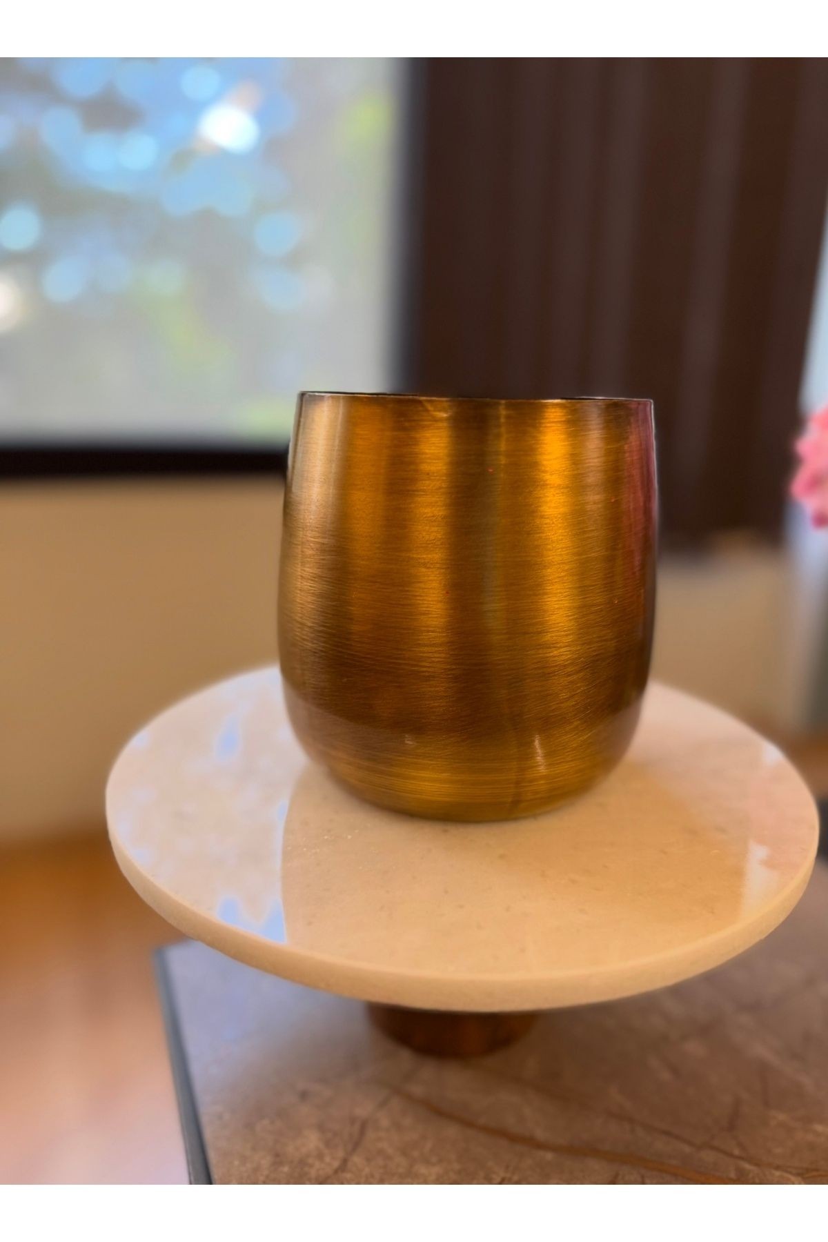 Eskitme Gold Metalik Vazo Etiketsiz 0 image