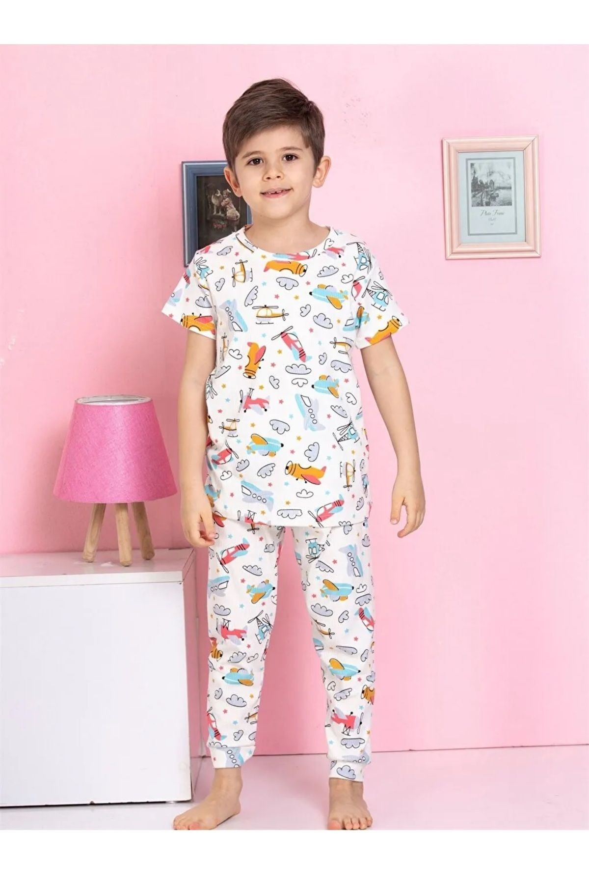 ERKEK COCUK UÇAKLI PIJAMA