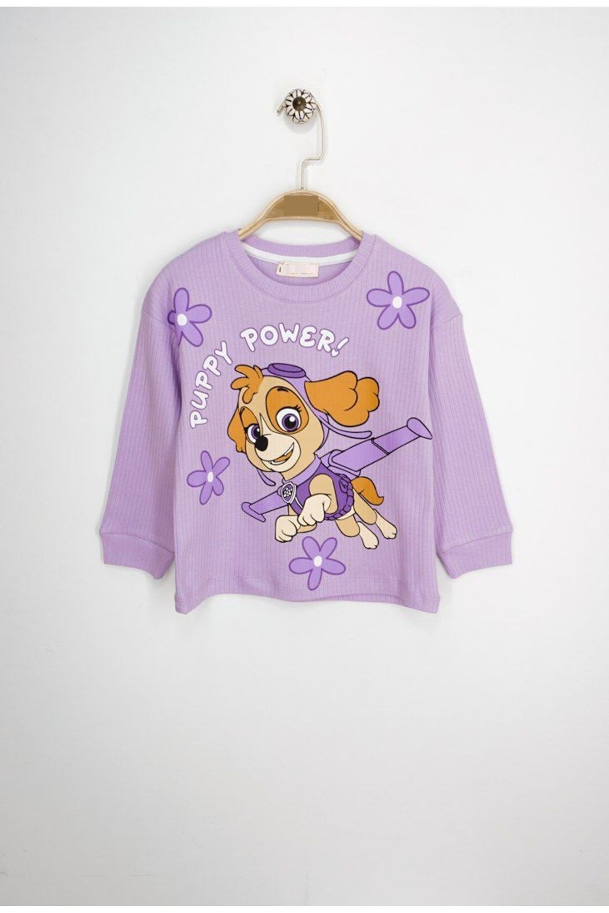 Paw Patrol Fitilli Kız Çocuk Pijama Takımı