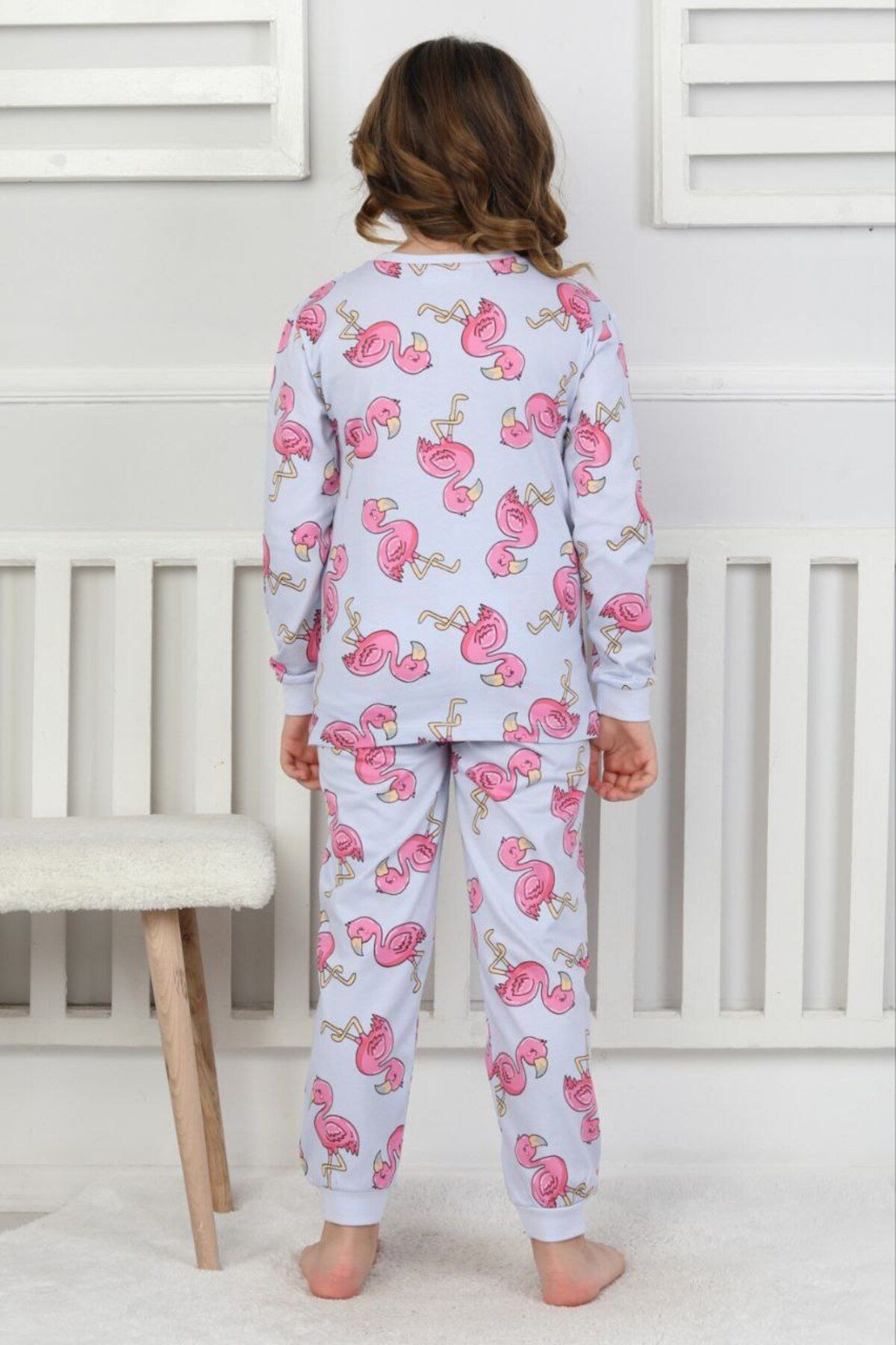 Desenli Kız Çocuk Pijama Takımı, Mevsimlik Kız Çocuk Pijama Takımı