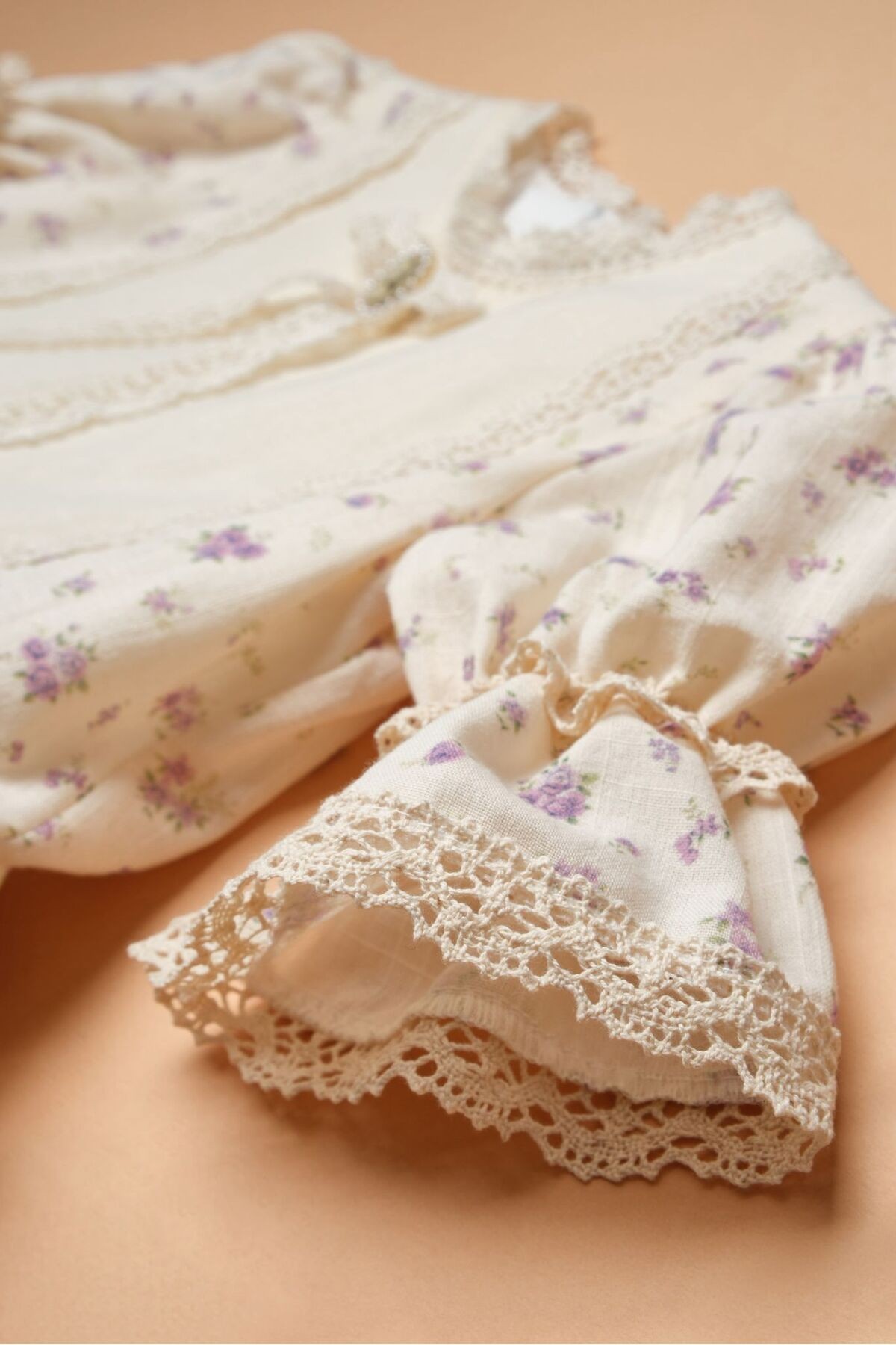 MENEKŞE DESENLİ KIZ COCUK VINTAGE ELBİSE