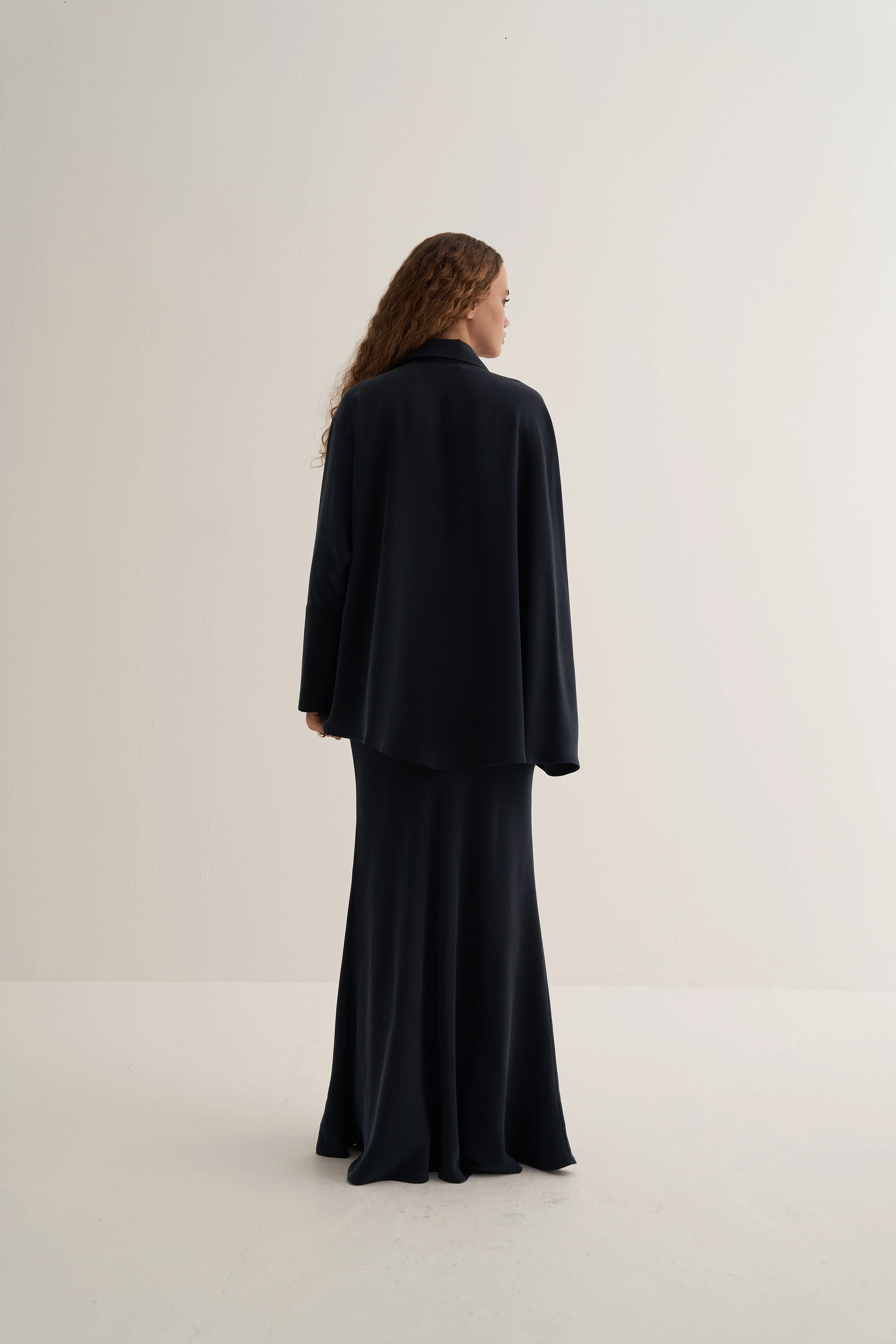 Cupro Asimetrik Gömlek