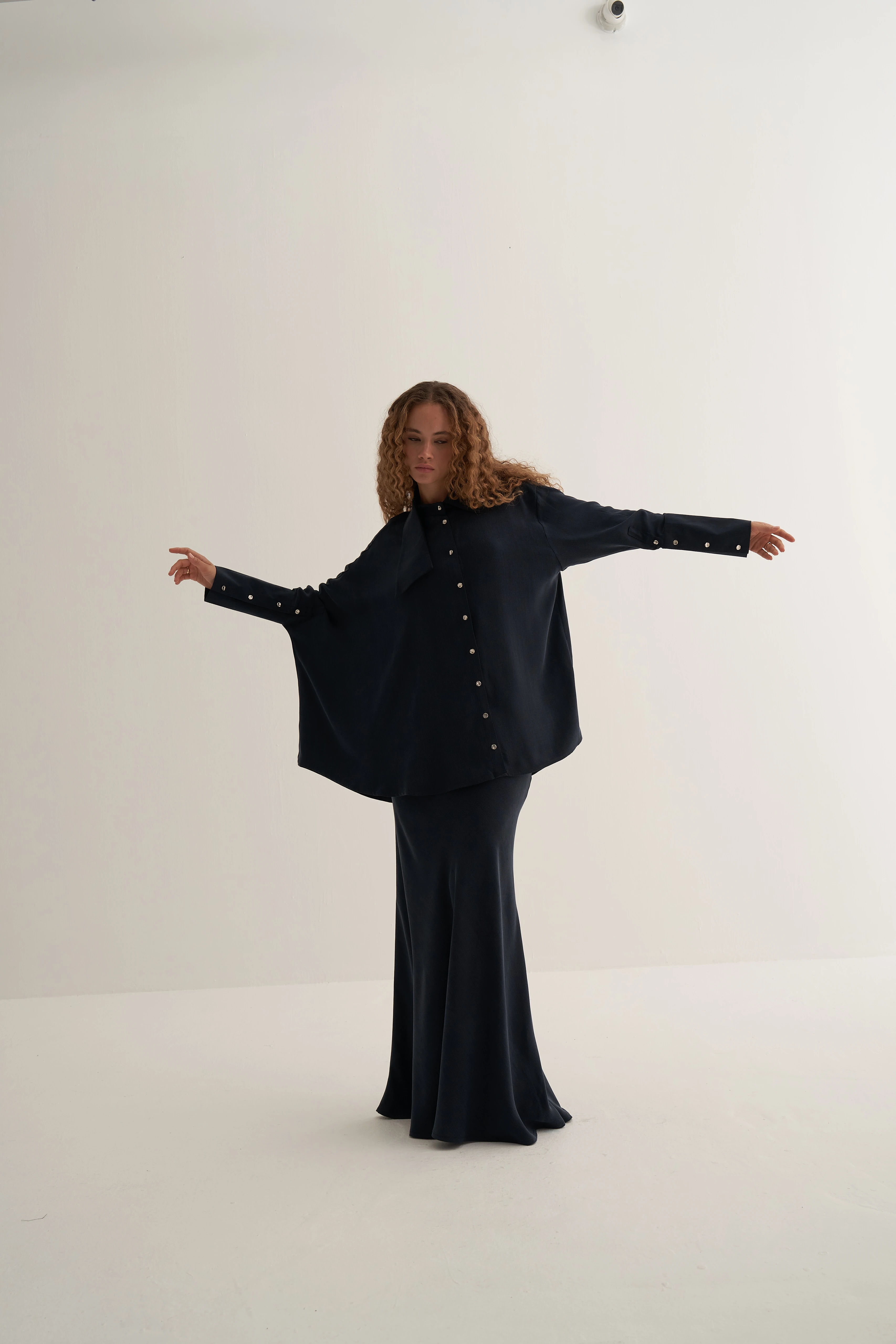 Cupro Asimetrik Gömlek