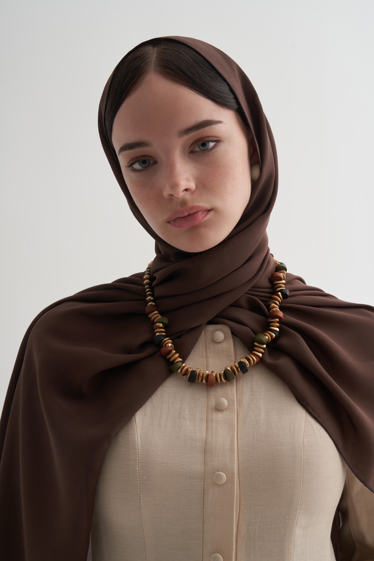 Dark Brown Silk
