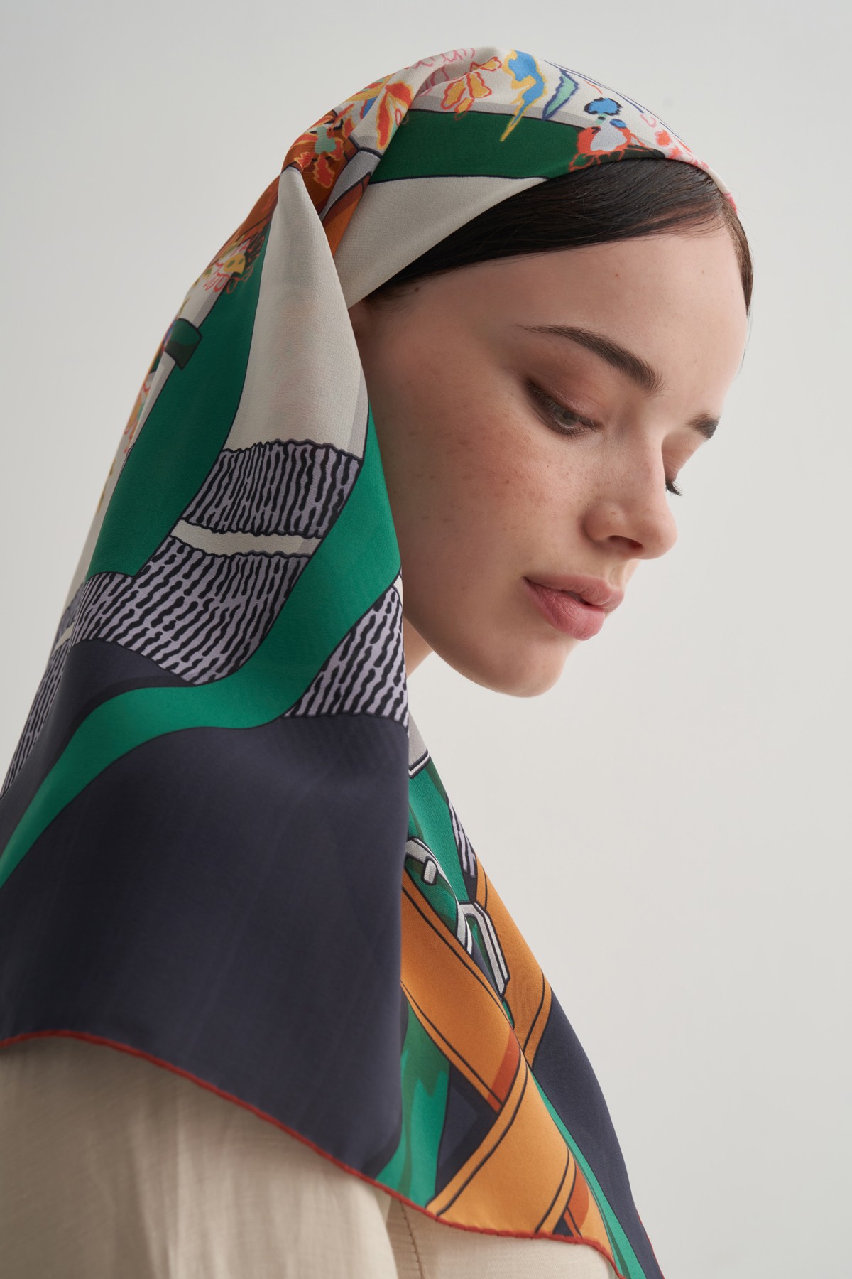 Navy Blue Belvia Scarf