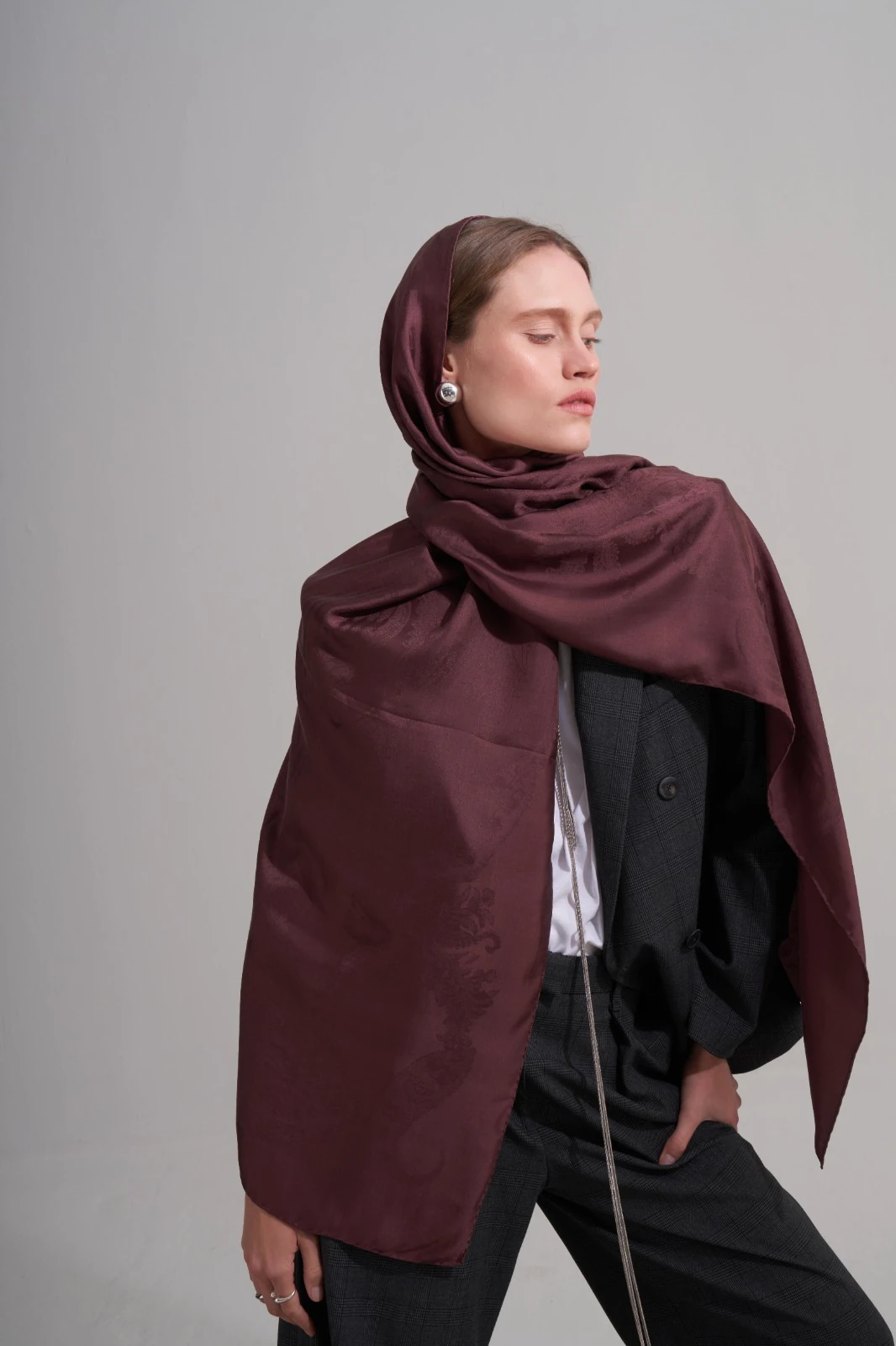 Bordo Jakar Şal