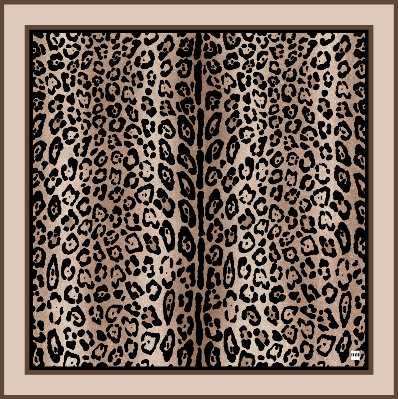 Beige Leopard Scarf