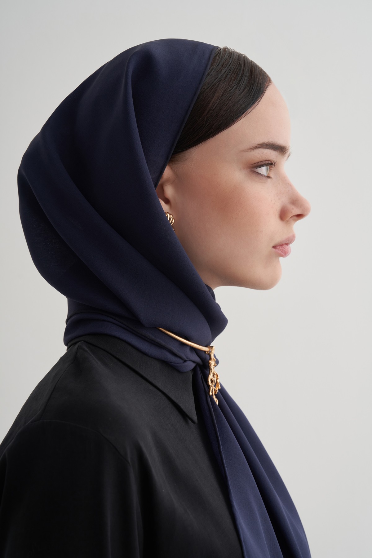 Navy Blue Silk