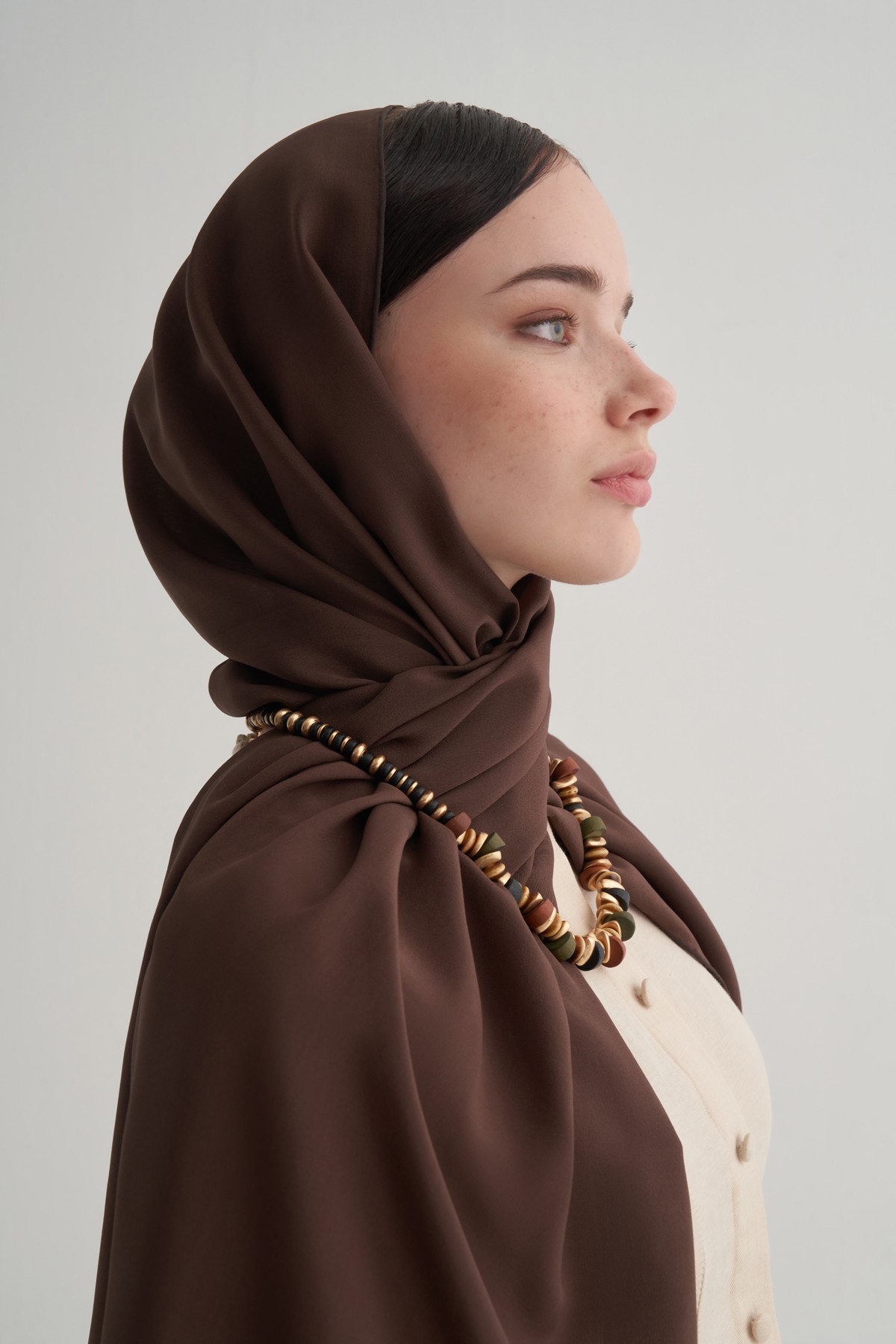 Dark Brown Silk