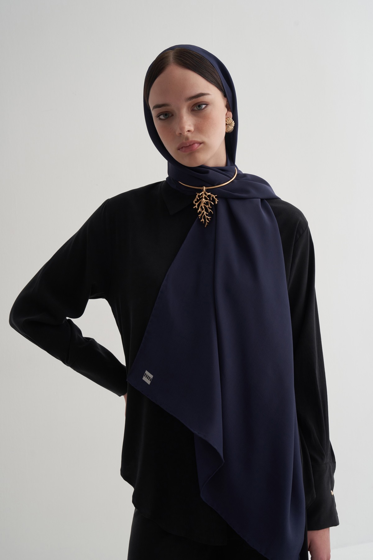 Navy Blue Silk