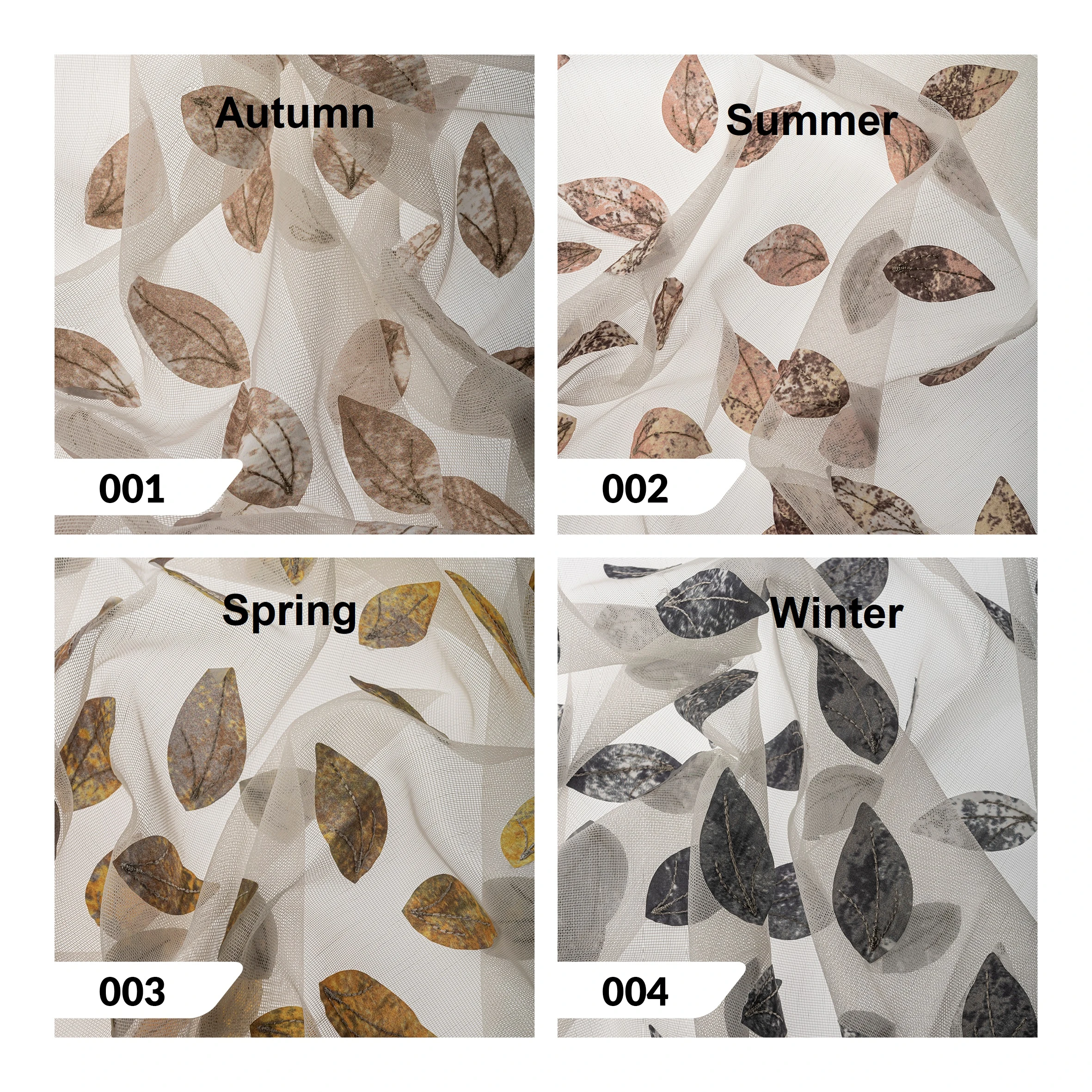 Extra Wide Leaf Pattern Sheer Curtains, Bohomian And Minimalist Home Decor For Living Room And Bed Room. Grommet, Hook and Ring, Rod Pocket. Custom Curtain Panels .Leaf Curtains, Sheer Curtain. Decor Semi-Linen Curtain Panels. 4 Leaf Pattern Colorful Sheer