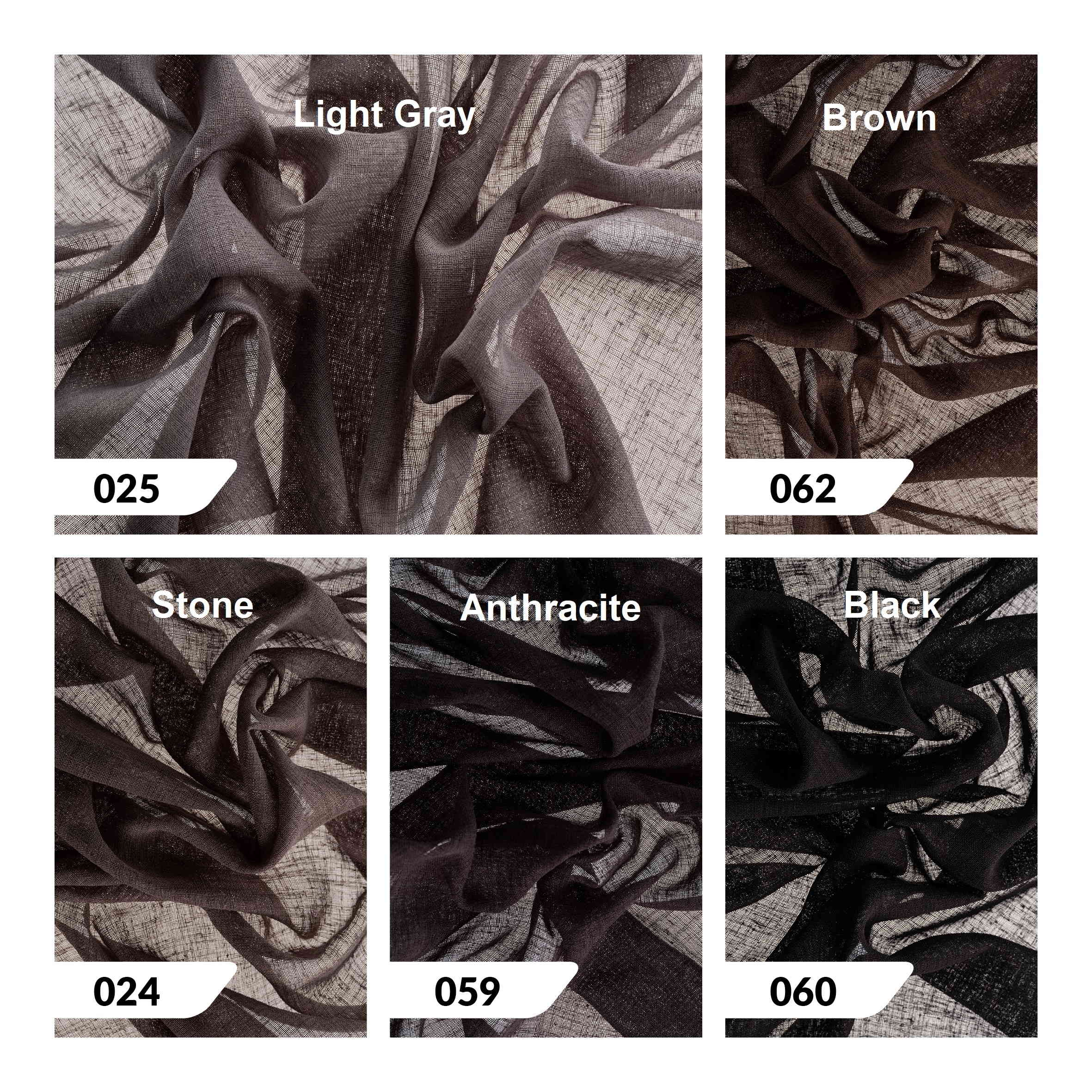 Dark Color Linen Sheer Curtains, 5 Colors. Rod Pocket, Back Tab, Grommet Voile Curtain Panels. Semi Sheer Drapes Living room and Bedroom Sheer Curtains.