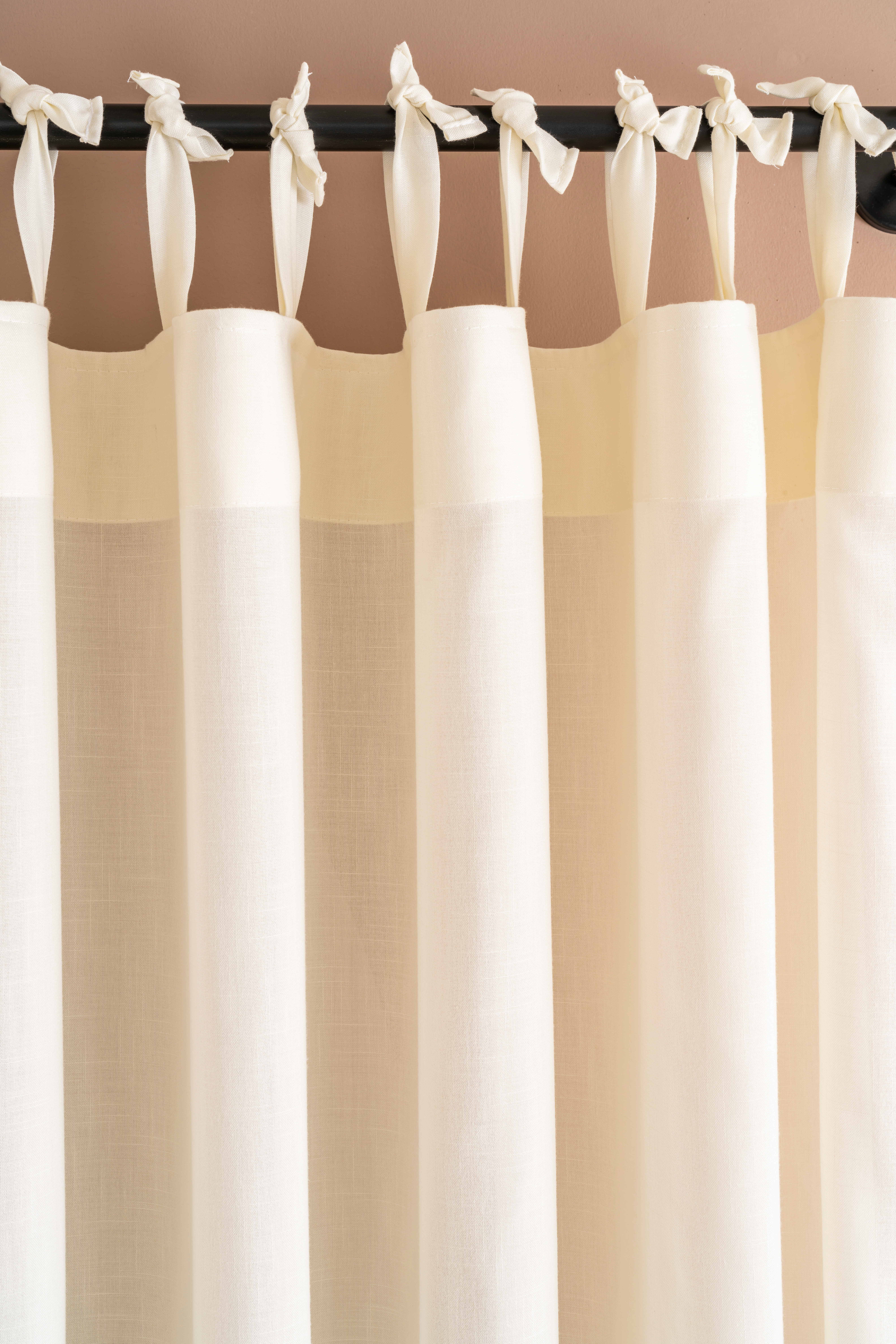 Extra Long Linen Curtains. Living Room Bedroom, Kids Room, Dining Drapes Grommet Back Tab Rod Pocket Double French Pleat Curtain Sheer Tulle