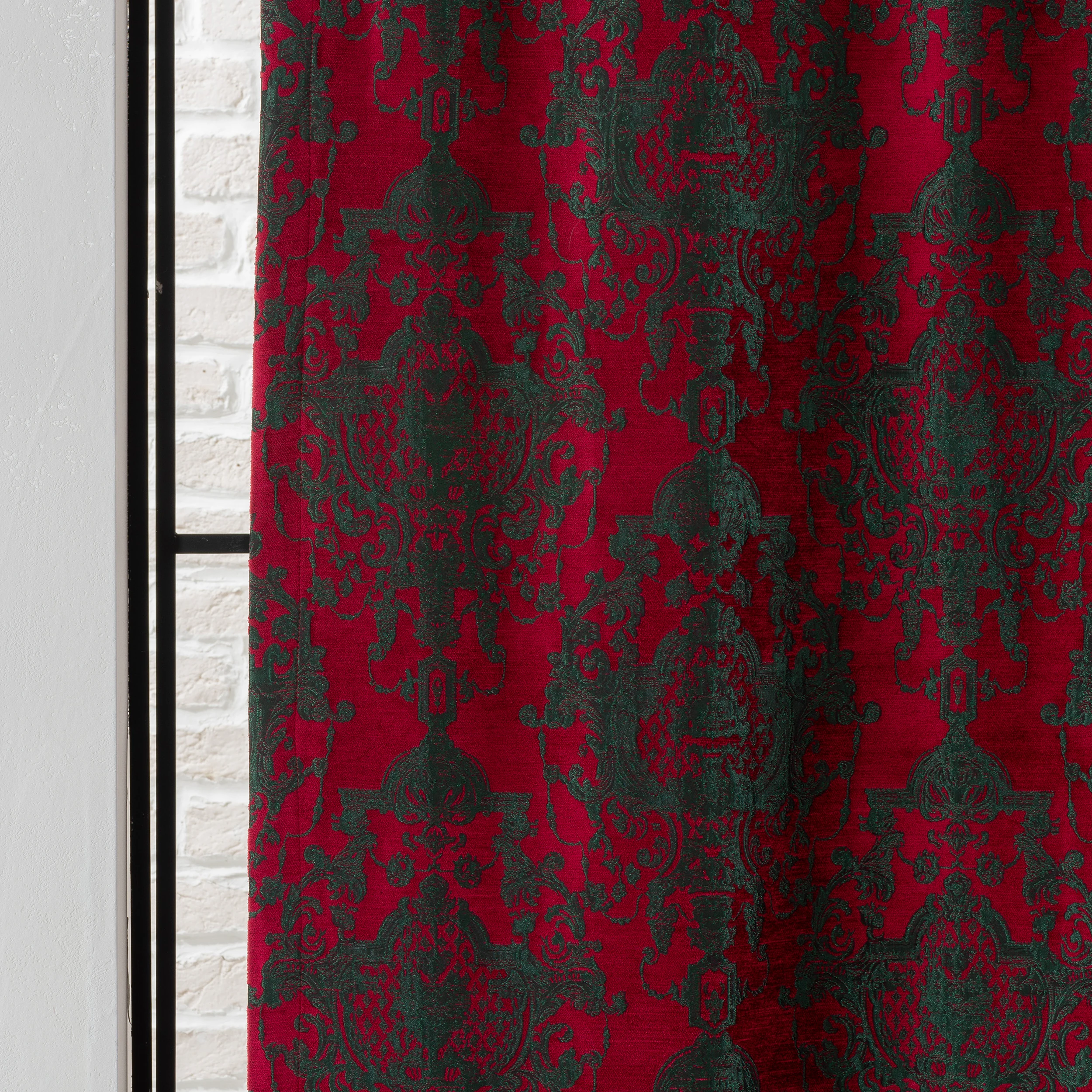Victorian Damask Luxury Velvet Curtains 4 Colors, Custom Size Gothic Velvet Drapes For Living Room And Bedroom Curtain