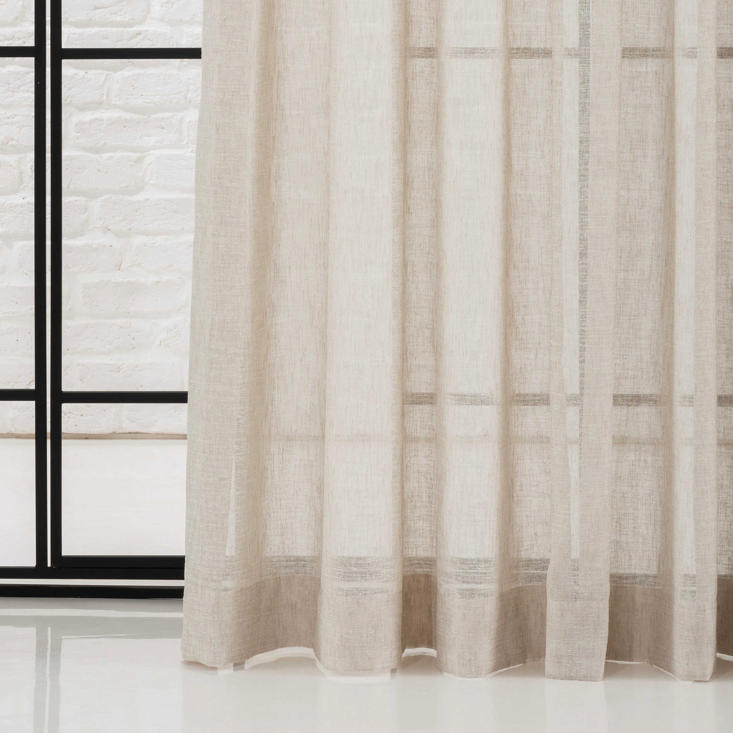 Linen Sheer Curtains 6 Colors. Grommet Curtain Custom Size Drapery For Living Room And Bed Room 