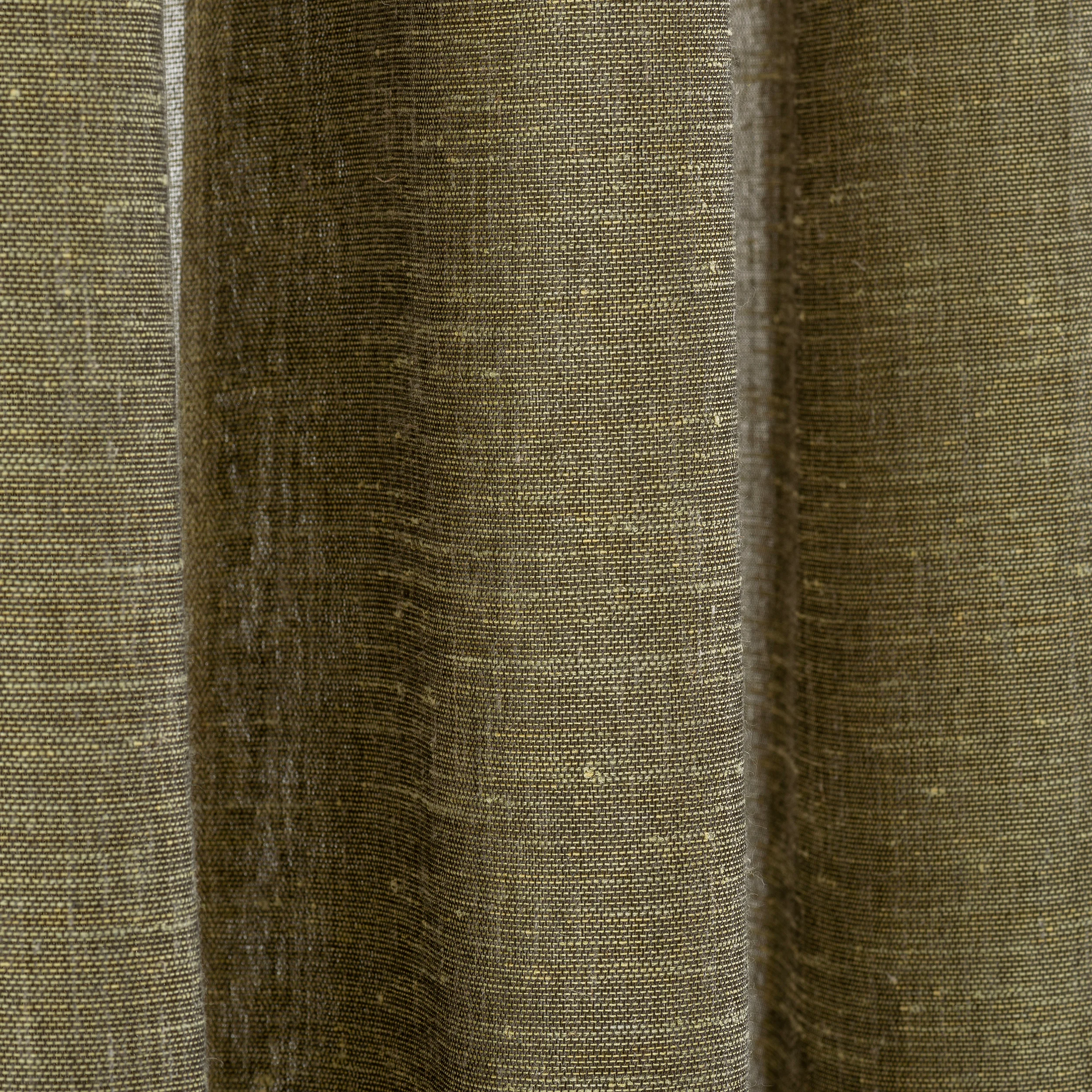 Soft Green Linen  Curtains – Custom Extra Long Semi-Sheer Panels | Farmhouse & Modern Living Room, Bedroom, Dining Room Drapes