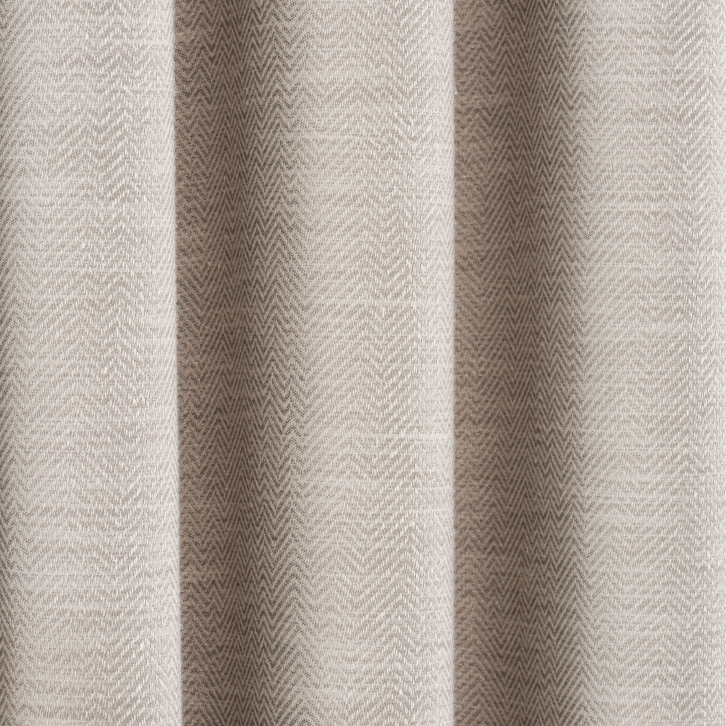 Herringbone Cotton Curtains – Extra Wide Linen-Look Drapery Panels | Custom Size Window Treatments for Modern Home Decor