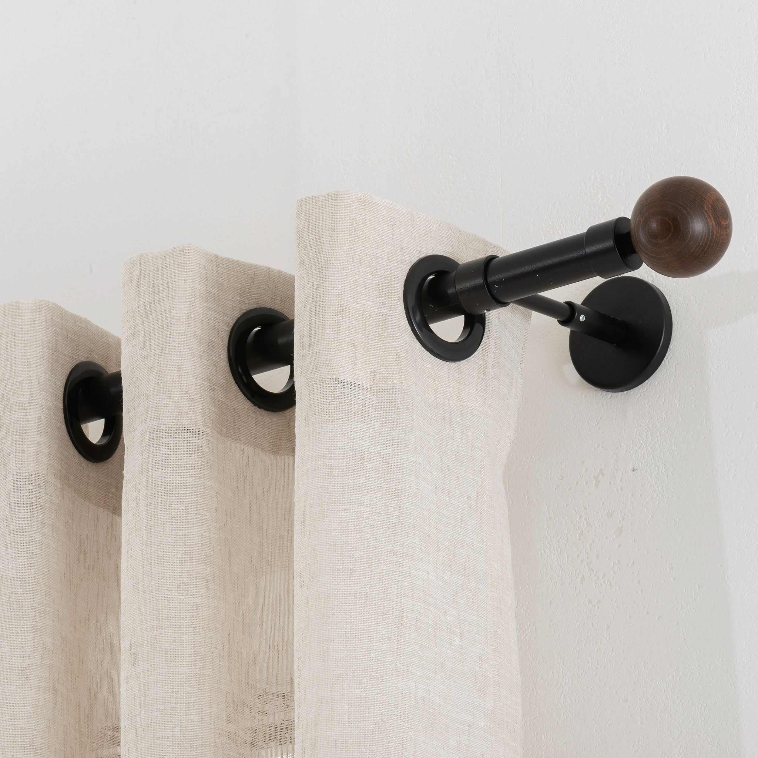 Linen Sheer Curtains 6 Colors. Grommet Curtain Custom Size Drapery For Living Room And Bed Room 