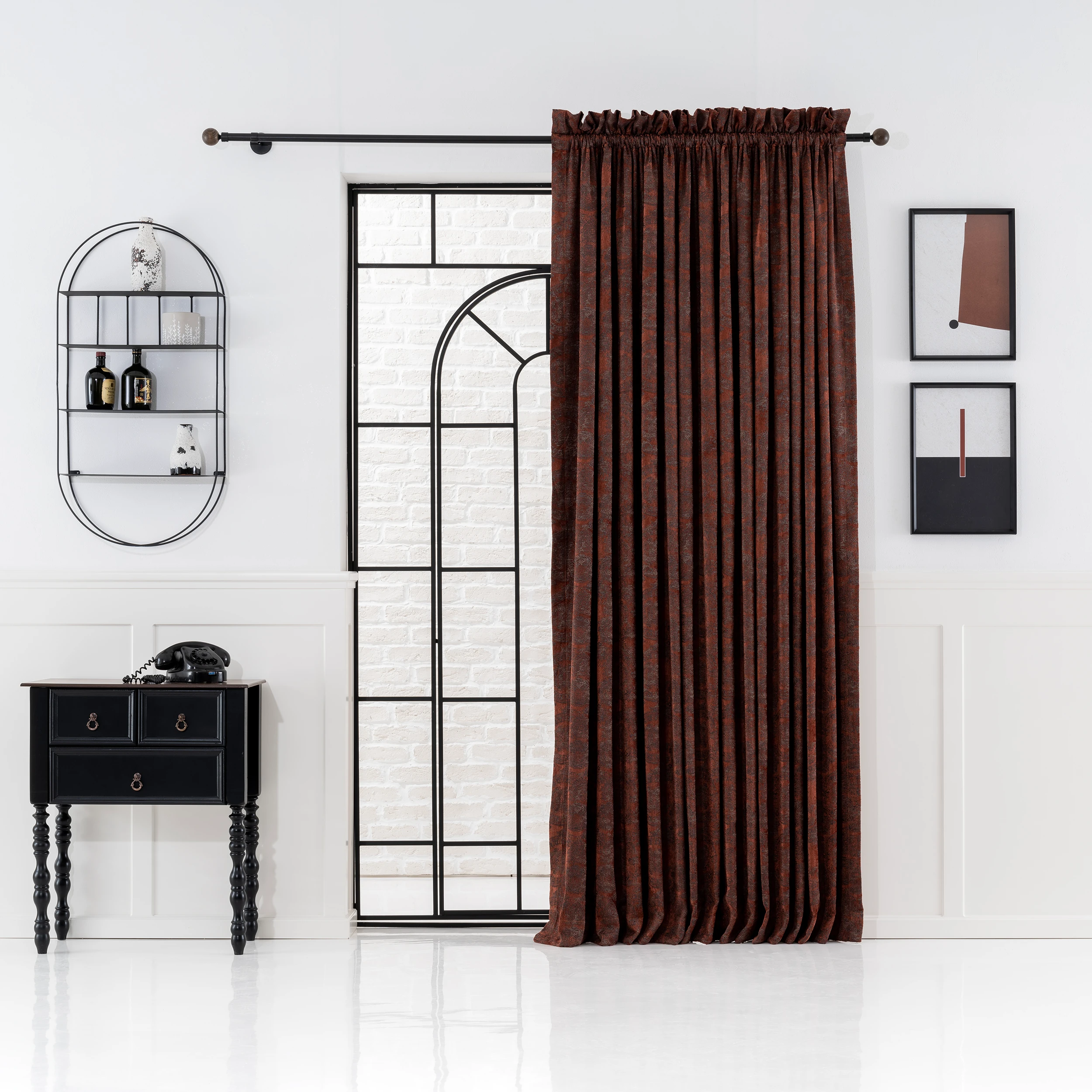Gothic Architecture, Damask Luxury Soft Velvet, Chenille Drapes, Living Room and Bedroom Curtains. Hook And Ring Options. Modern, Luxury Home Decor Rod Pocket Drapes, Living room, and Bedroom Curtain Panels.