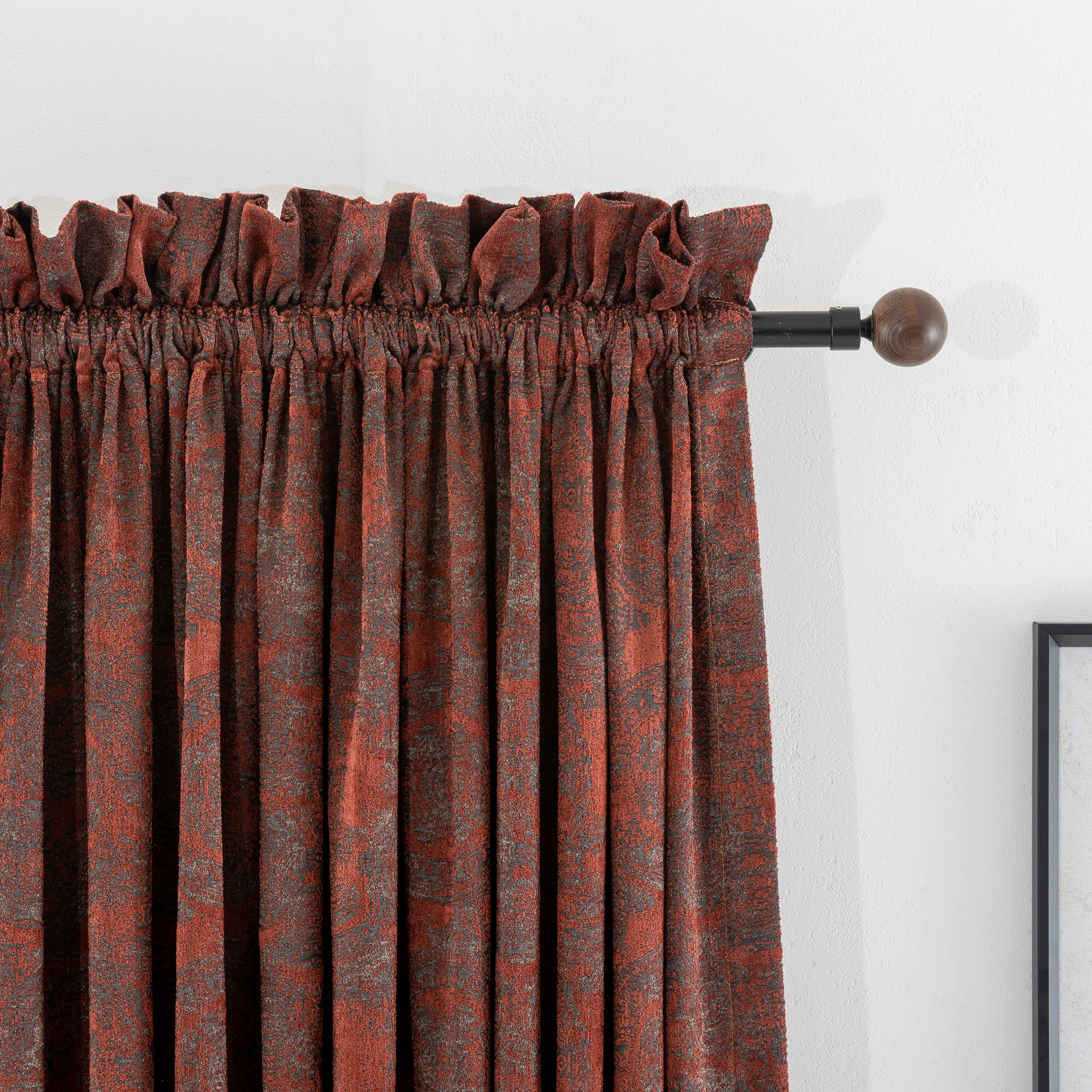 Gothic Architecture, Damask Luxury Soft Velvet, Chenille Drapes, Living Room and Bedroom Curtains. Hook And Ring Options. Modern, Luxury Home Decor Rod Pocket Drapes, Living room, and Bedroom Curtain Panels.