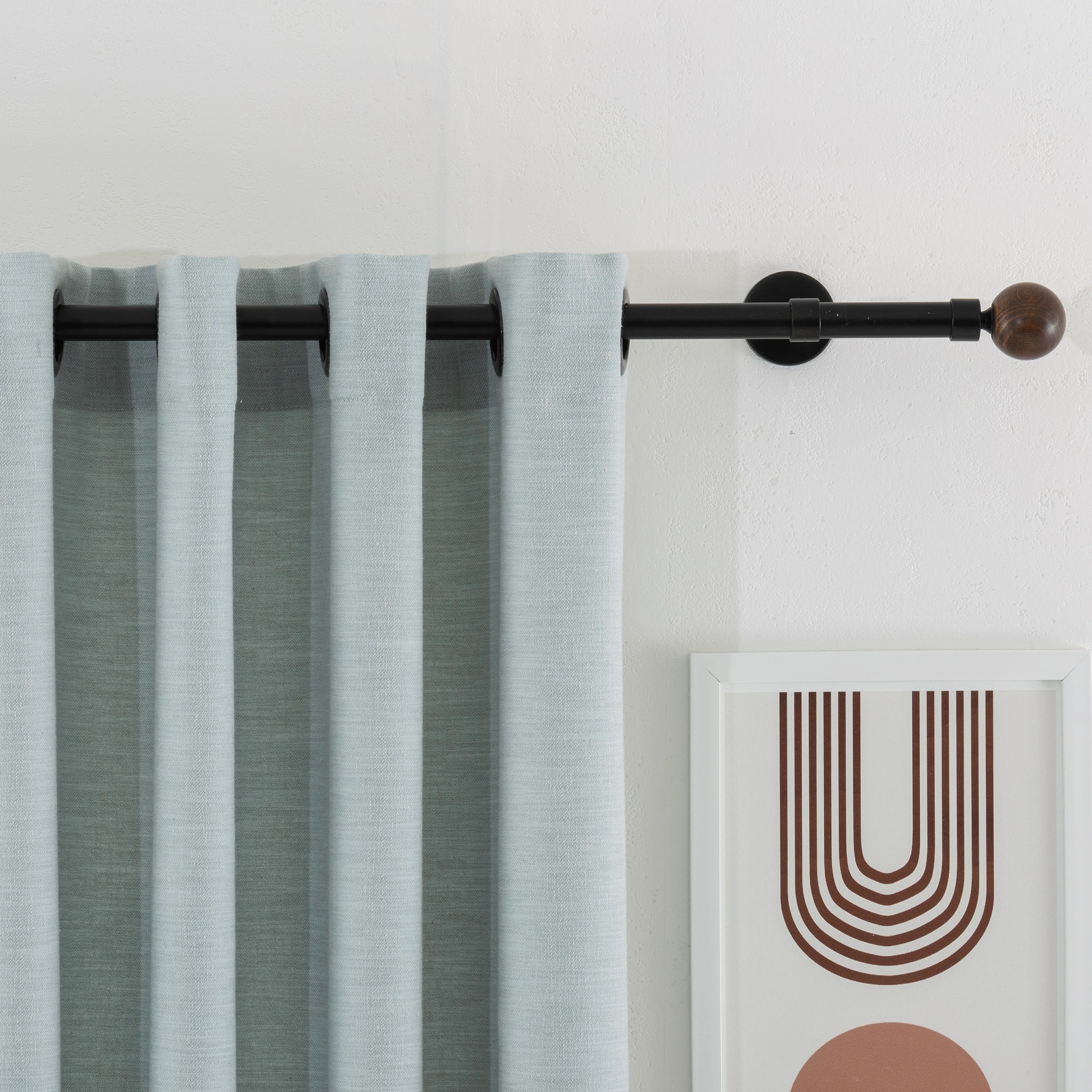 Custom Blue Cotton Curtain Panels for Grommet, Rod Pocket, Back Tab, Hook and Rings. Drapery Panels for Living Room, Kitchen, Bedroom.