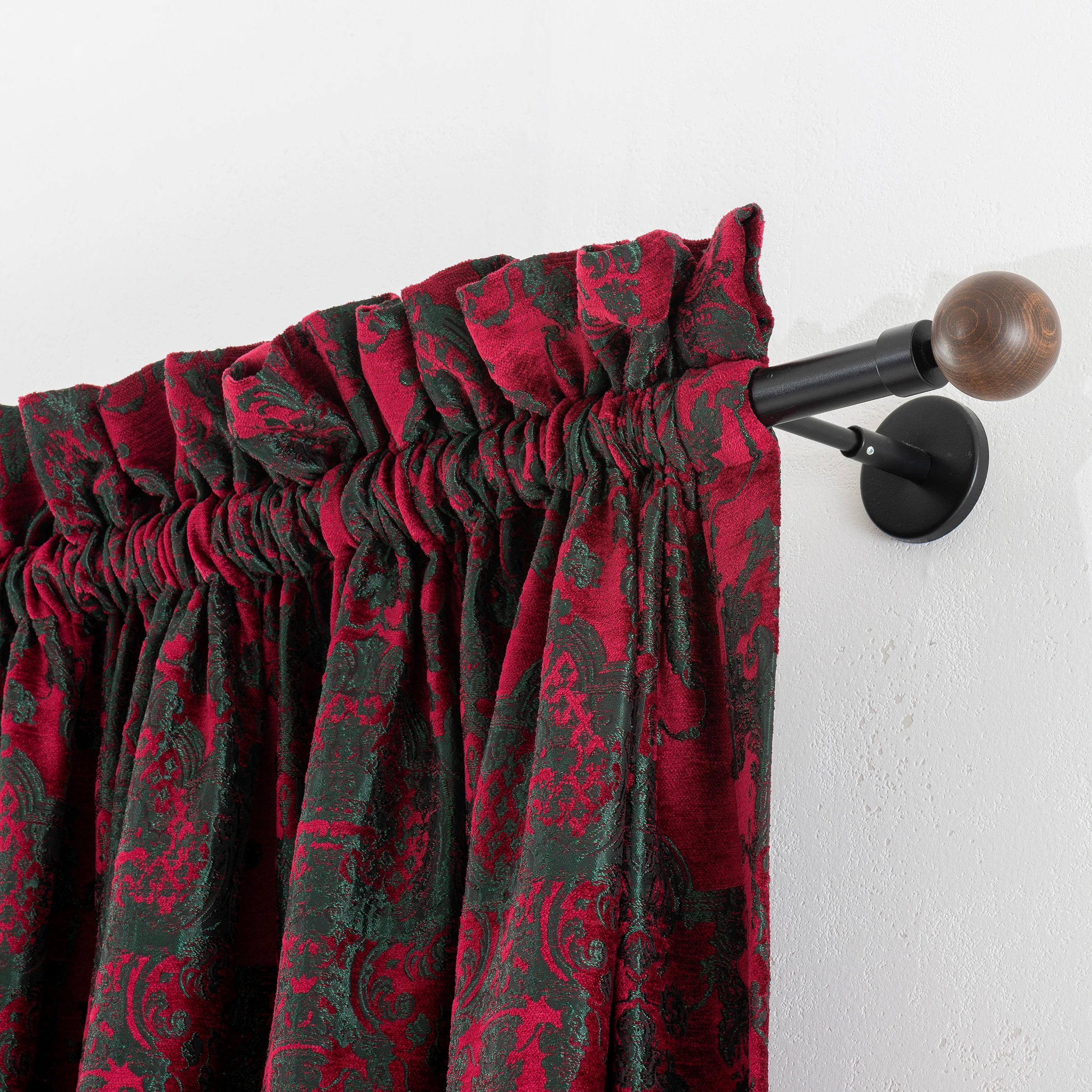 Victorian Damask Luxury Velvet Curtains 4 Colors, Custom Size Gothic Velvet Drapes For Living Room And Bedroom Curtain