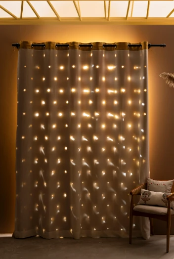 Special Collection 100% Blackout with White Linen Sheer Curtain Panels. Custom Size Blackout Linen Sheer Curtains for Grommet, Hook and Ring, Back Tab.