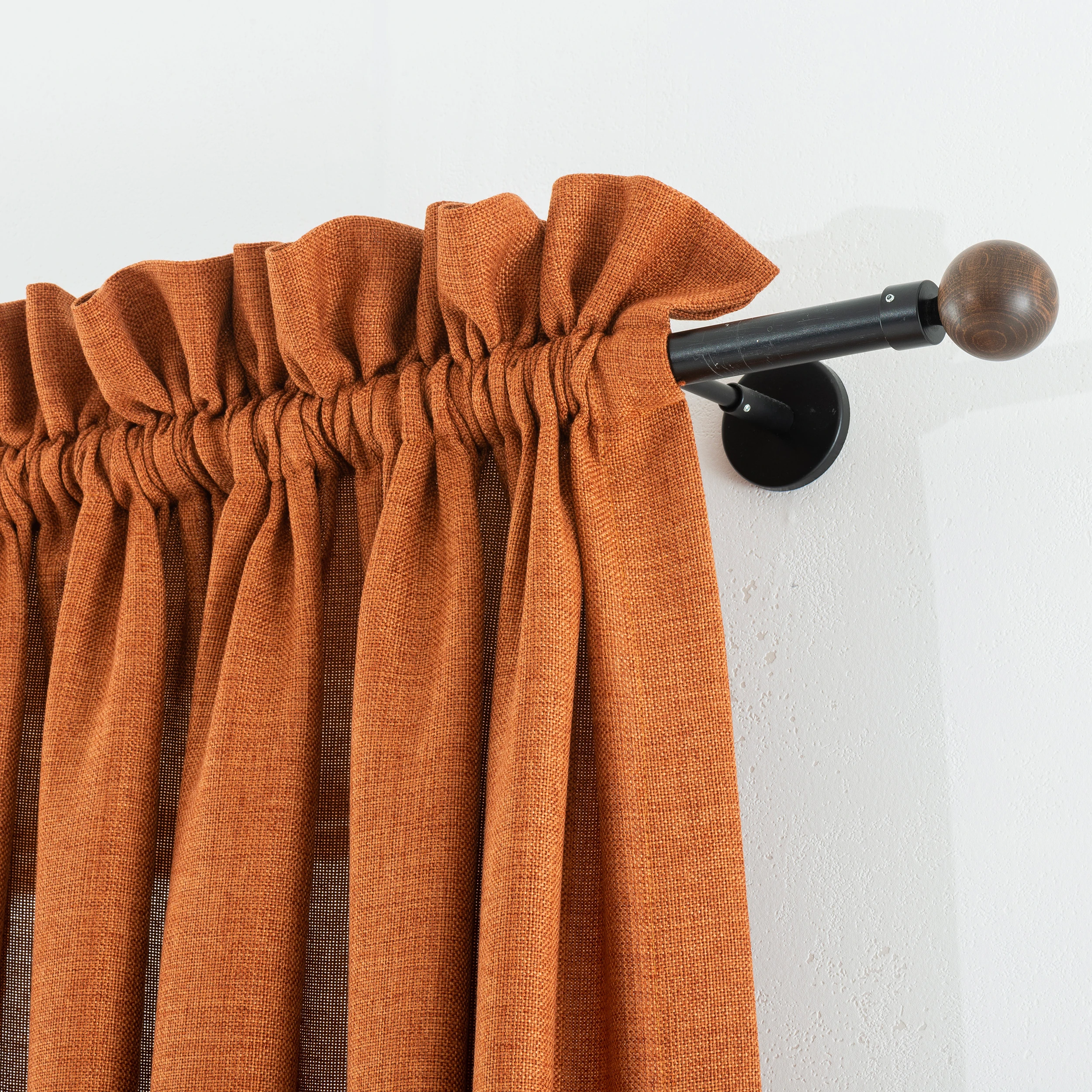 Rod Pocket Linen Curtains, 16 Color Options. Hook And Rings Modern Draperies, Custom Made For Living Room And Bed Room, High Quality Drapes