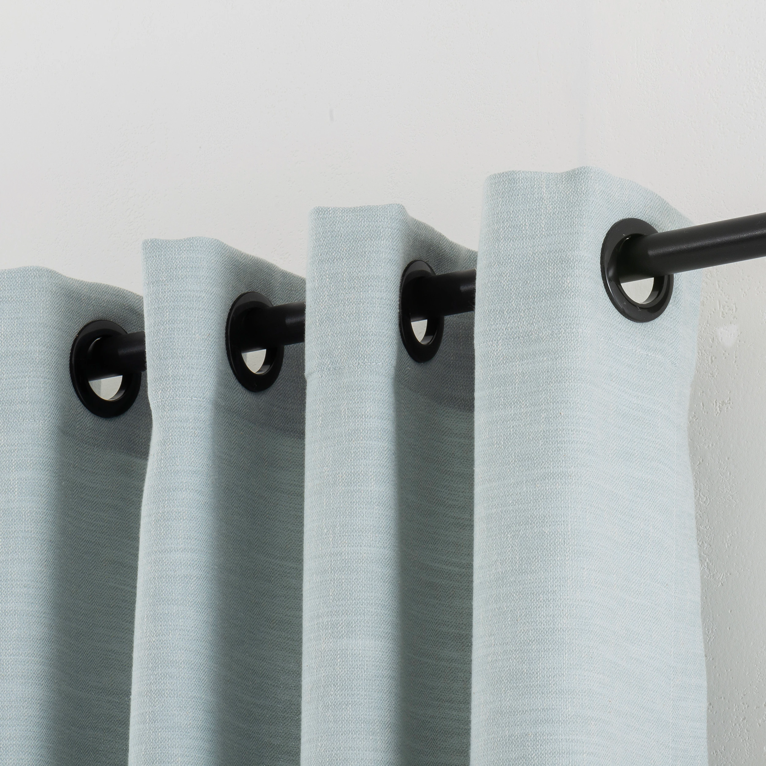 Custom Blue Cotton Curtain Panels for Grommet, Rod Pocket, Back Tab, Hook and Rings. Drapery Panels for Living Room, Kitchen, Bedroom.