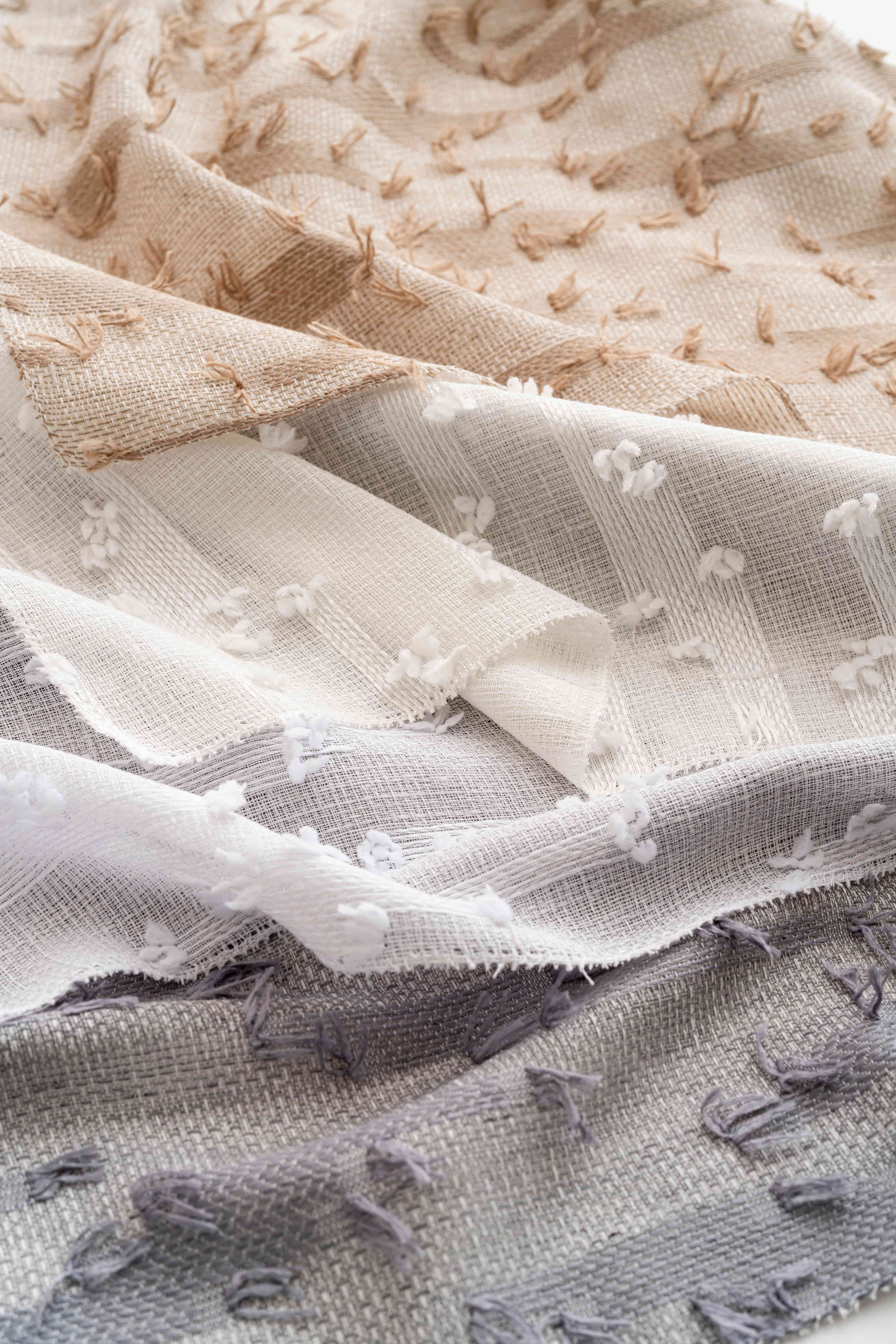 Custom Linen Sheer Curtains – Boho Stripe Panels with Fringe | Light & Airy Sheer Drapes for Modern Bohemian Home Decor