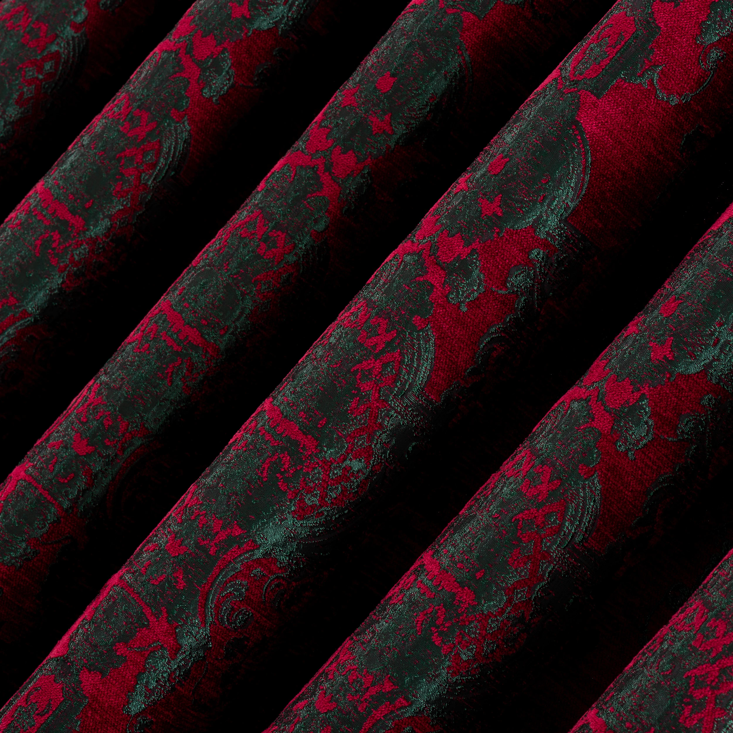 Victorian Damask Luxury Velvet Curtains 4 Colors, Custom Size Gothic Velvet Drapes For Living Room And Bedroom Curtain