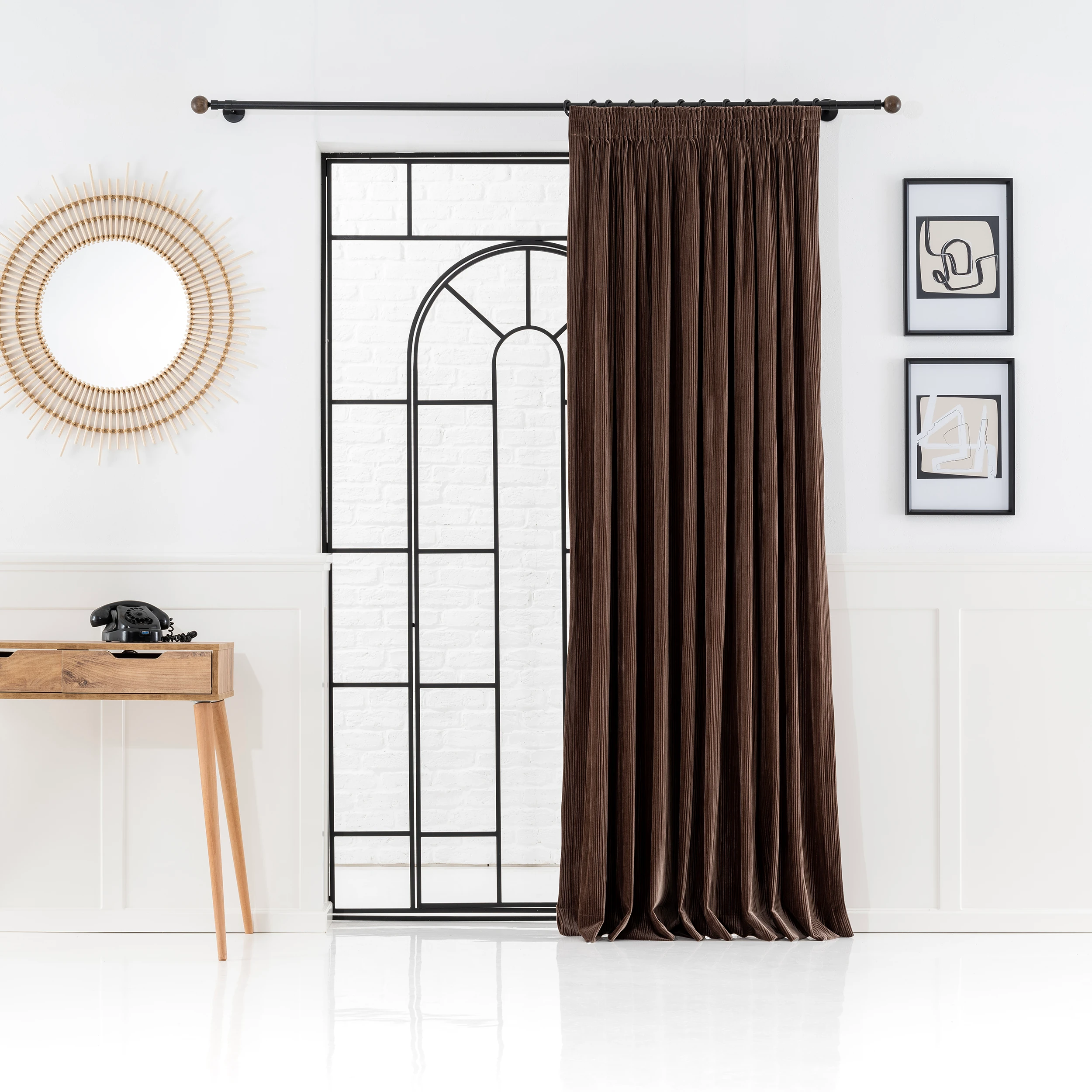 Luxury Velvet Pencil Pleat Curtains – Custom Made Drapes in 17 Colors | Premium Velvet Panels for Living Room & Bedroom