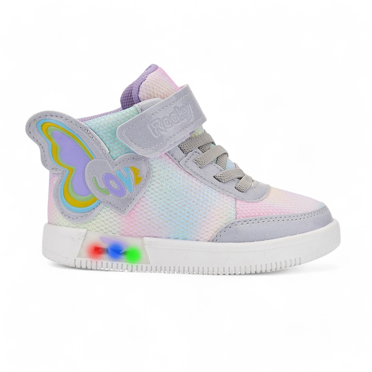 Love Kız Çocuk Işıklı Sneaker - Pembe-Gri