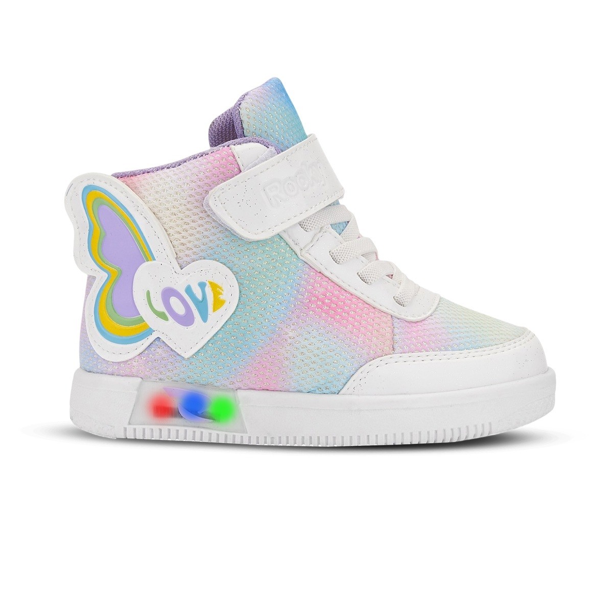 Love Kız Çocuk Işıklı Sneaker - Pembe-Beyaz