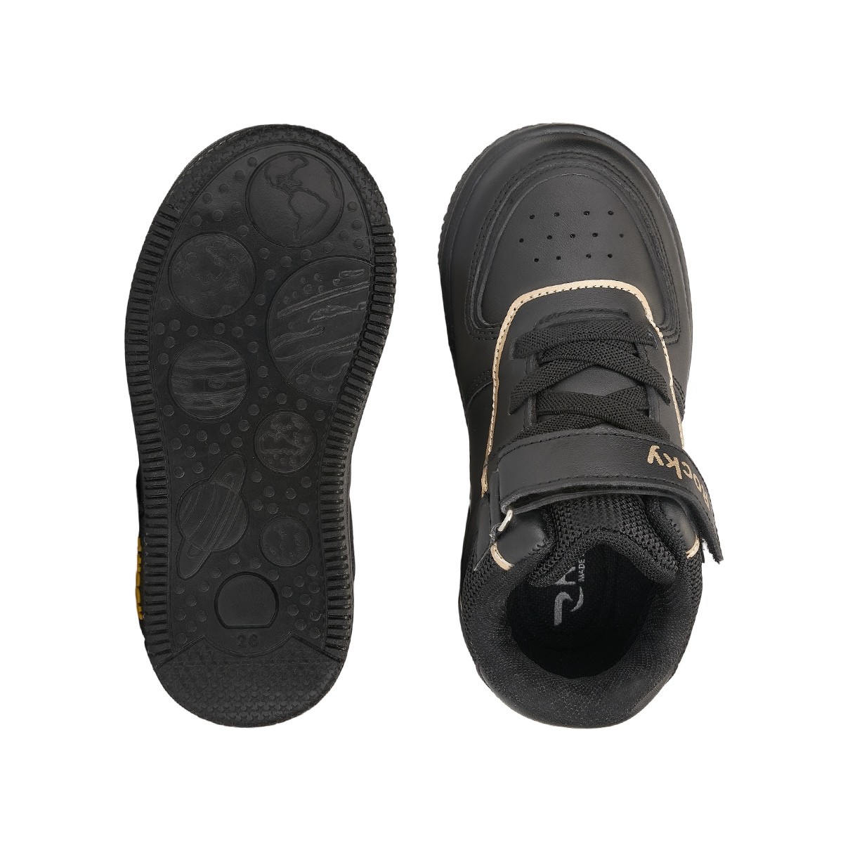 Wolf Erkek Çocuk Ortopedik Siyah Sneaker
