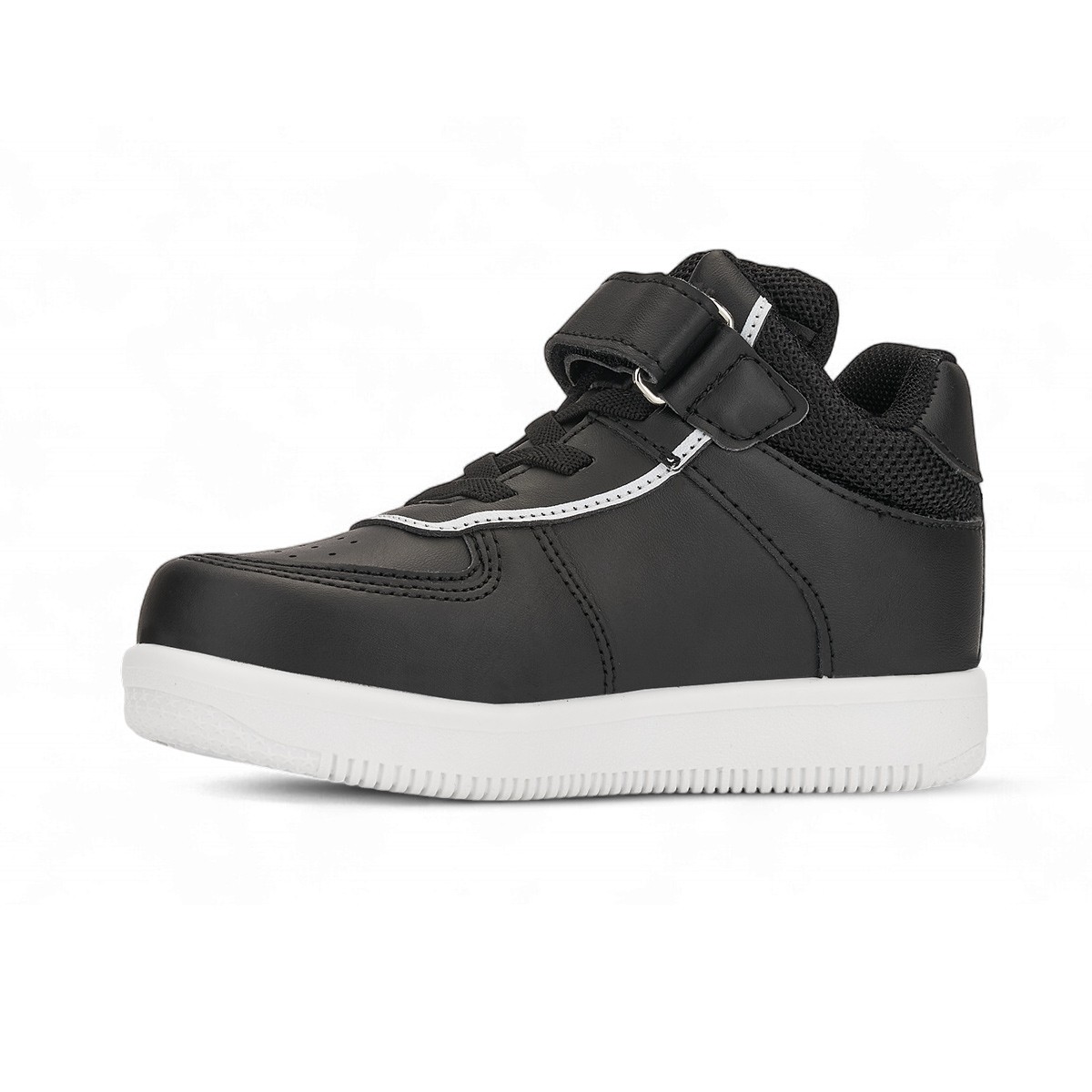 Wolf Çocuk Ortopedik Işıklı Sneaker - Siyah-Beyaz